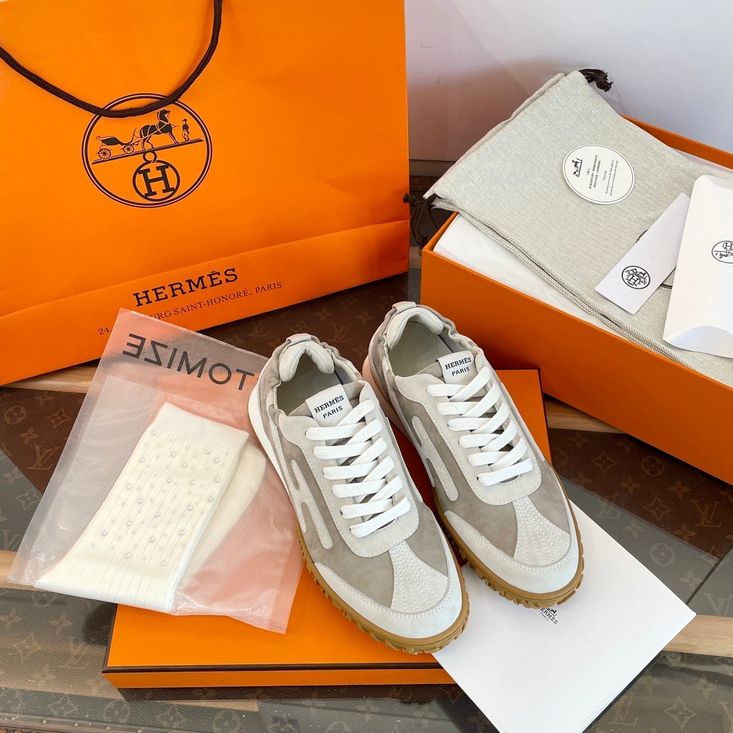 HM Jet Sneaker Beige Grey mix Seal Grey Suede 212741