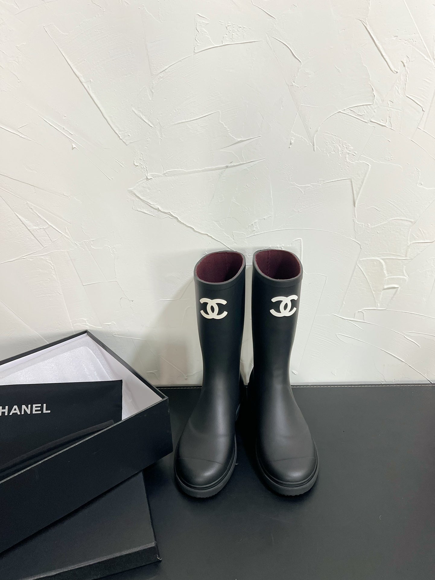 CC High Boots Black Natural Rubber 949646