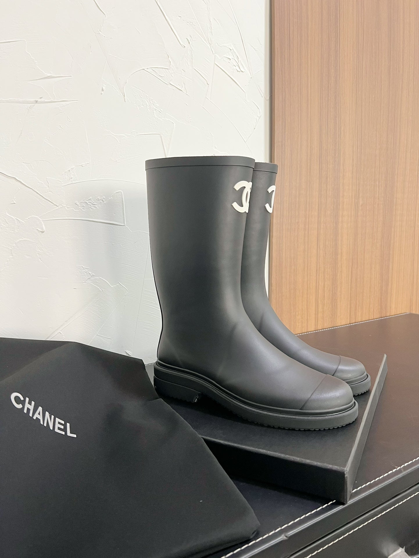 CC High Boots Black Natural Rubber 949646