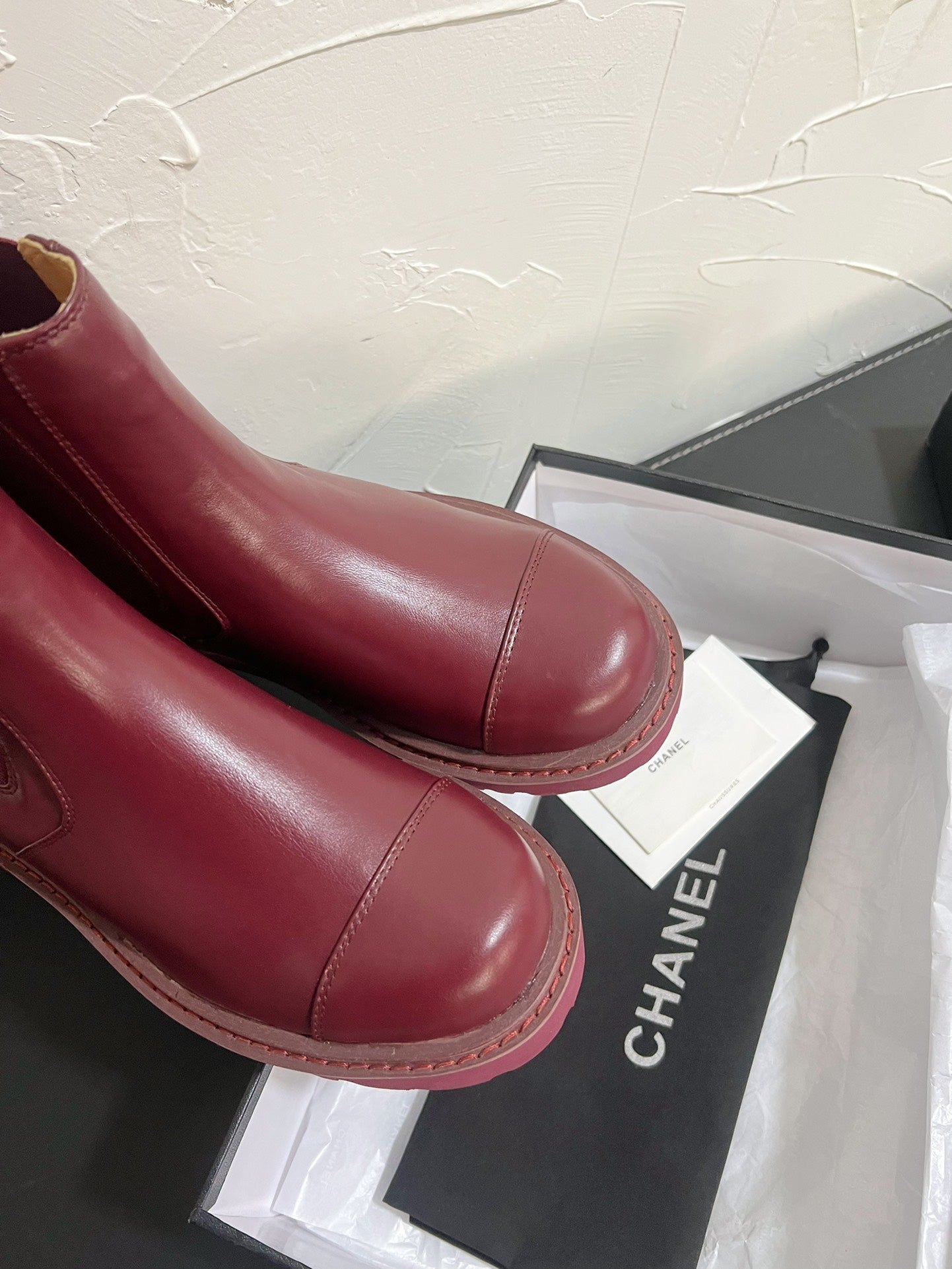 CC Chelsea Ankle Boots In Burgundy Cowhide  949681