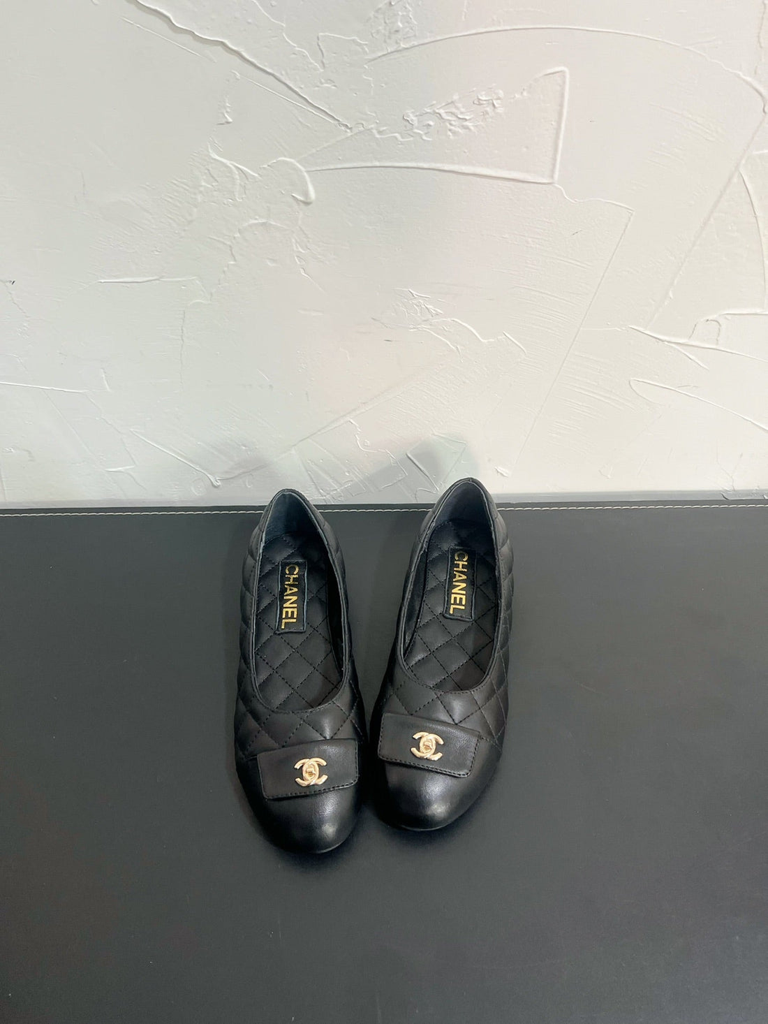 CC Ballet Flats In Black Quilted Lambskin 949712