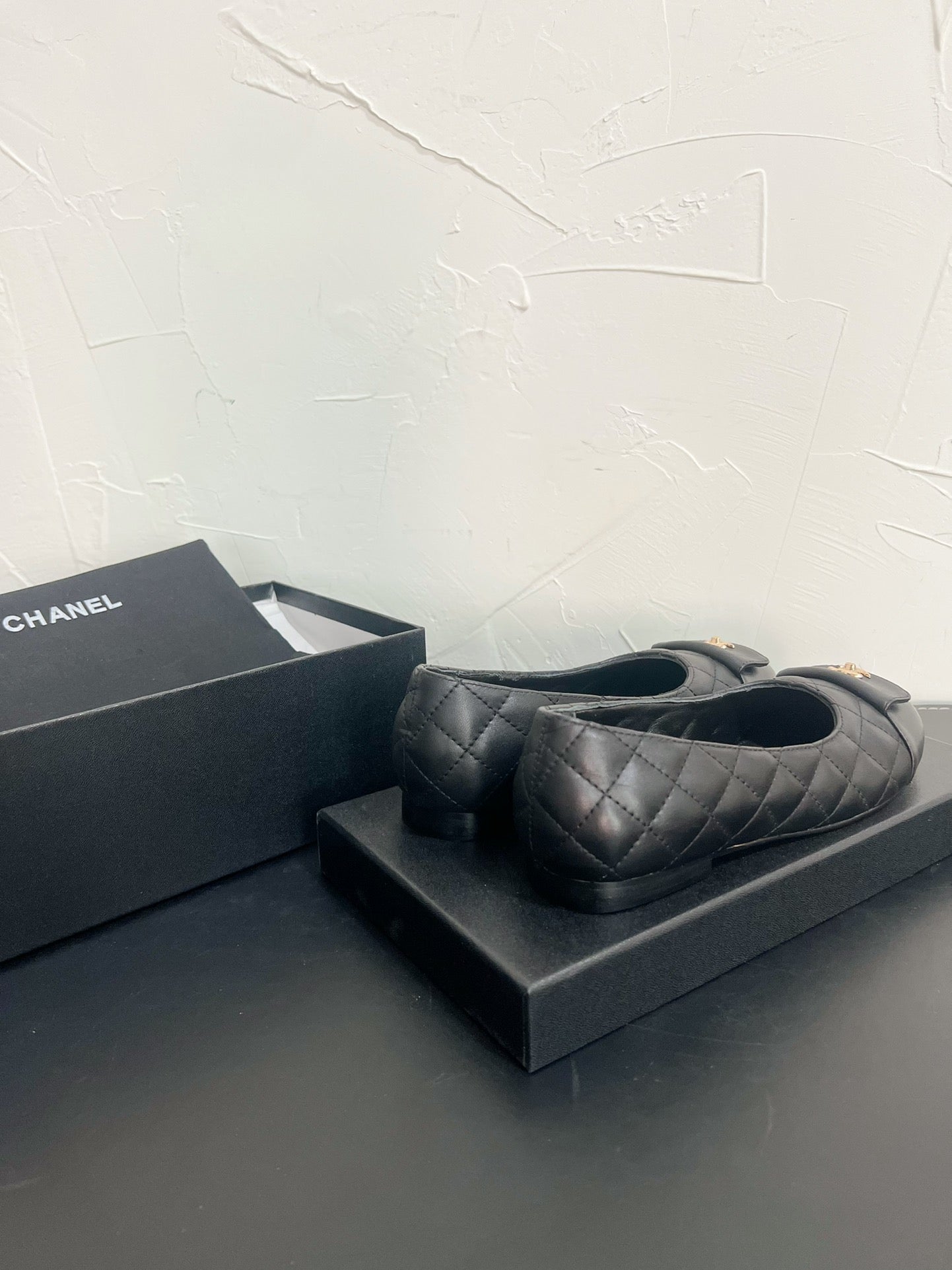 CC Ballet Flats In Black Quilted Lambskin 949712