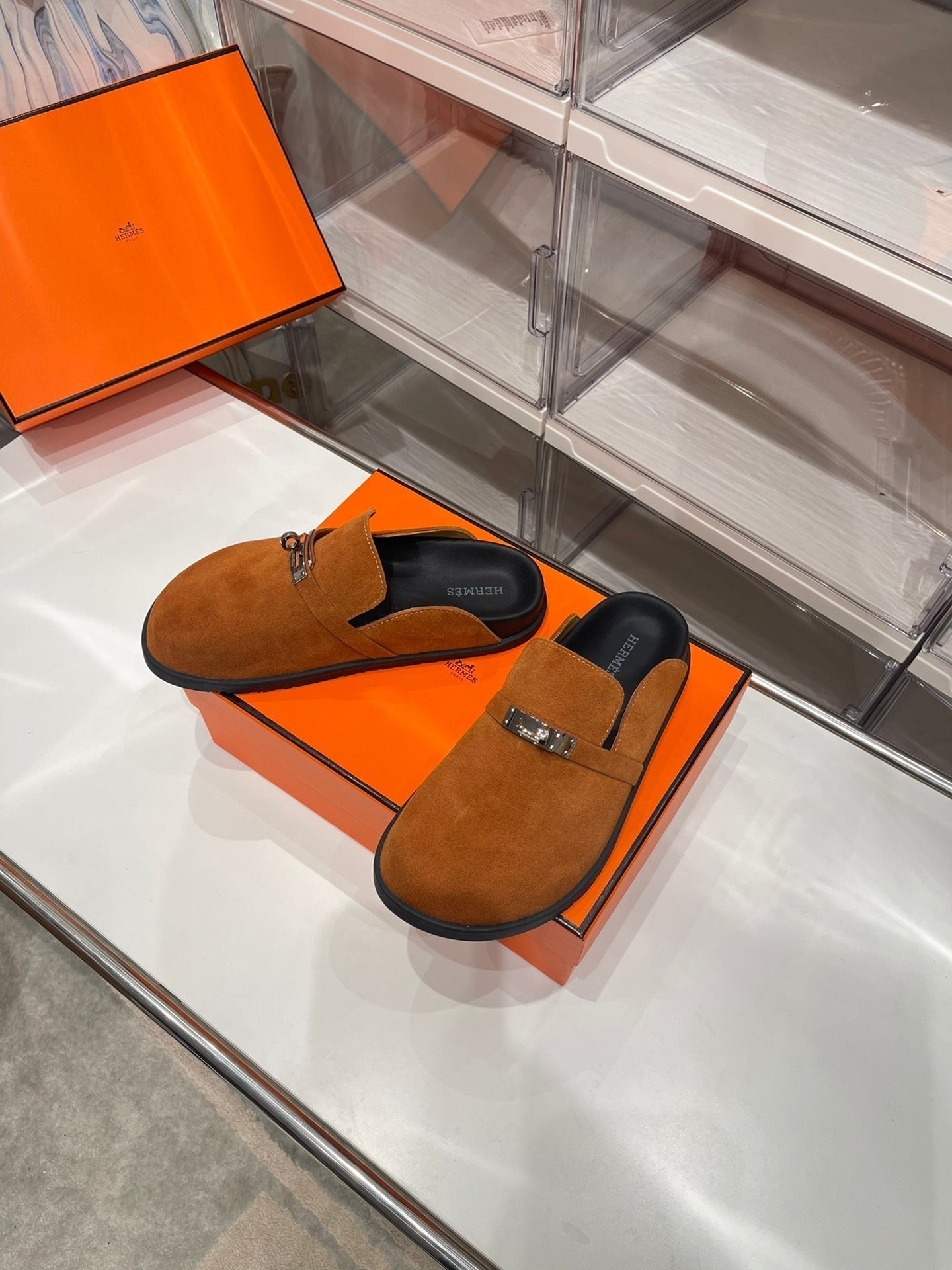 HM Men's Mule Brown Suede 573278