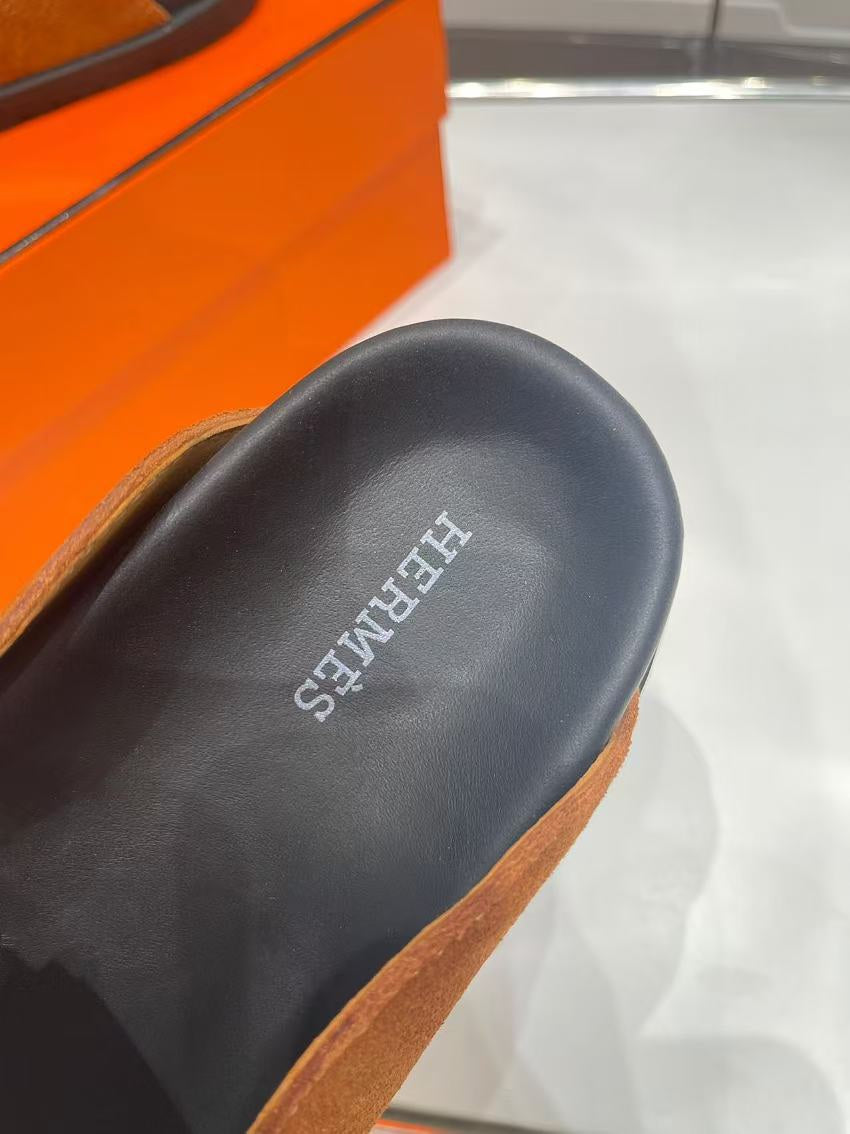 HM Men's Mule Brown Suede 573278