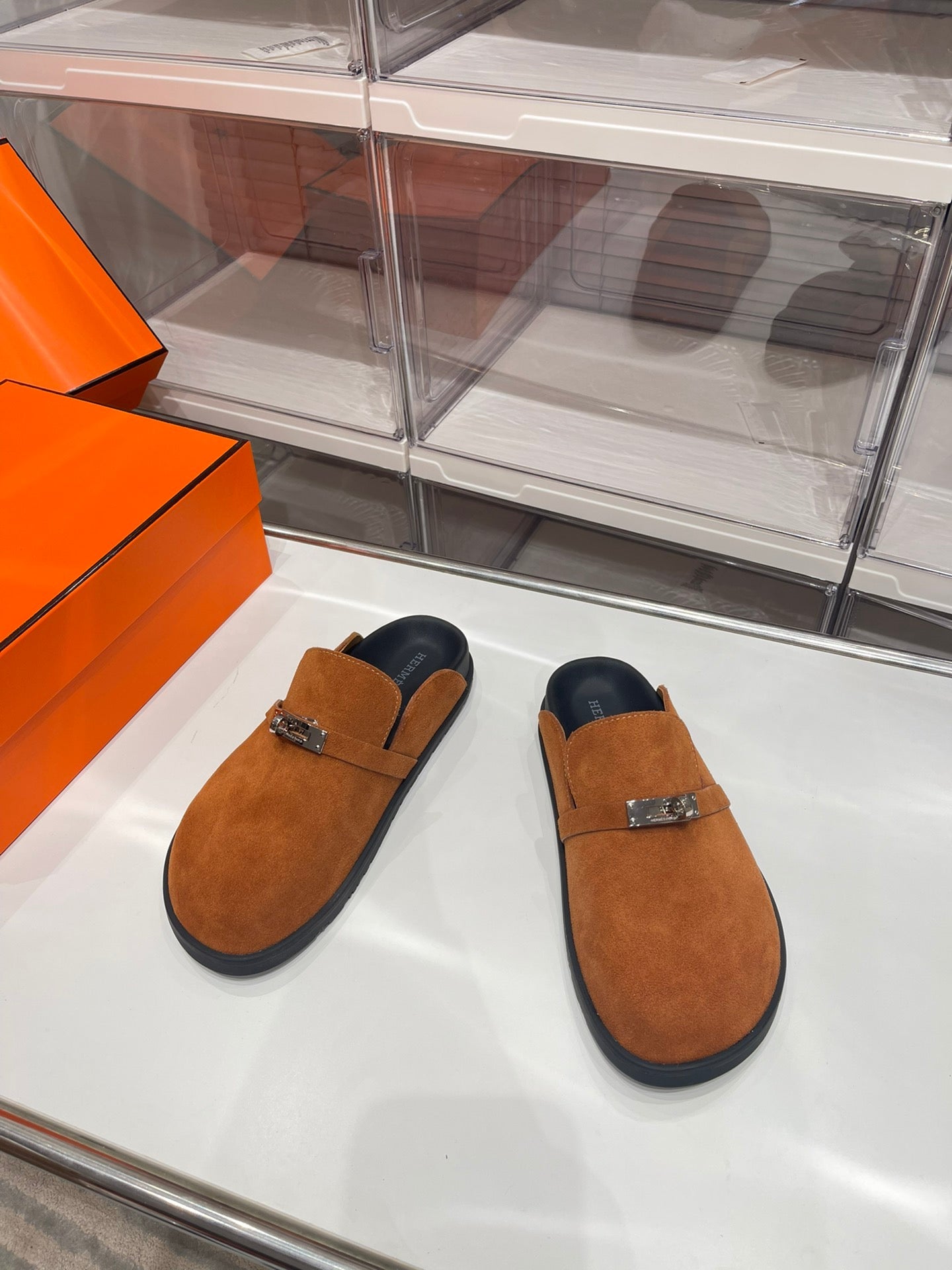 HM Men's Mule Brown Suede 573278