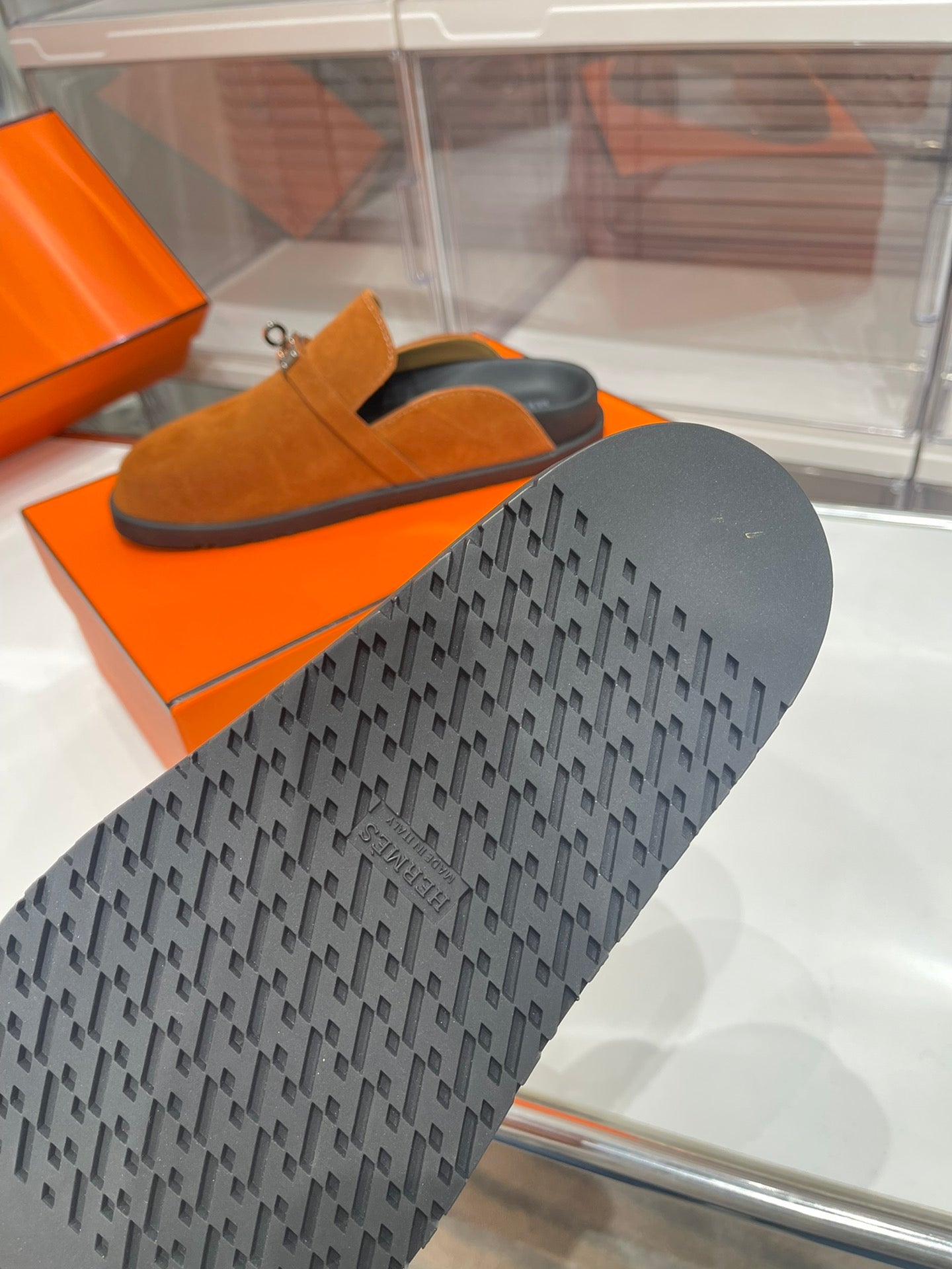 HM Men's Mule Brown Suede 573278