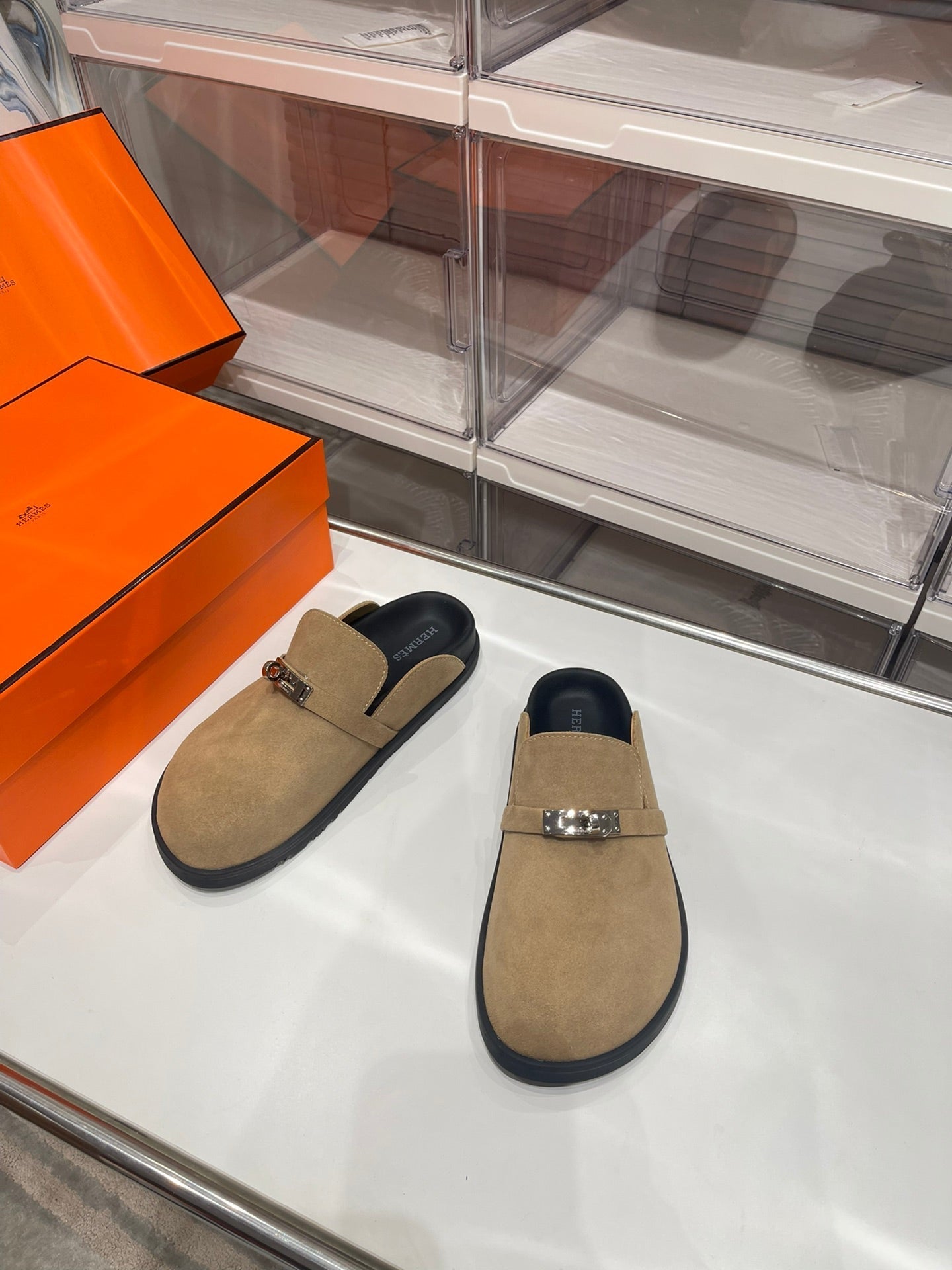 HM Men's Mule Beige Suede 573280