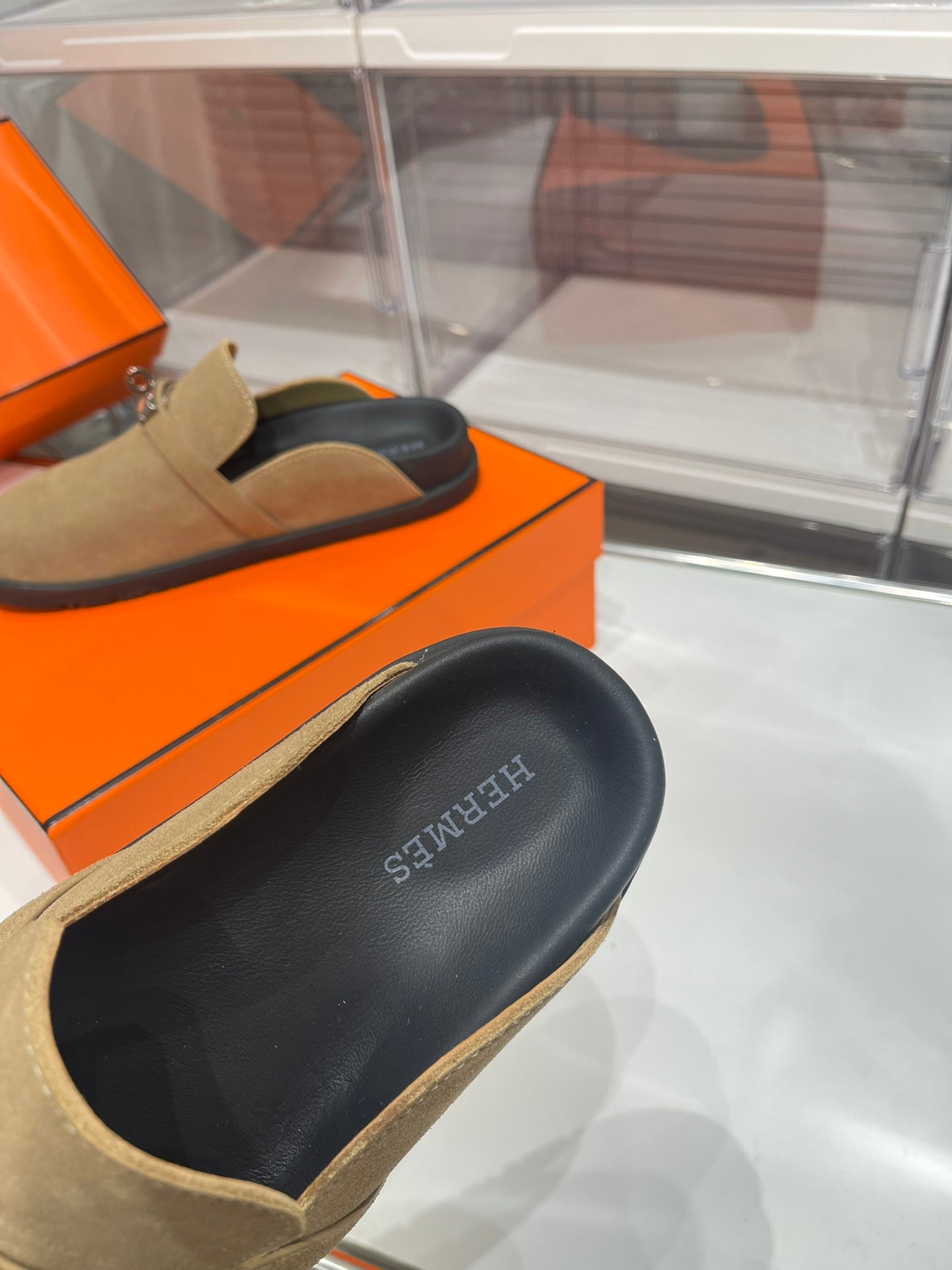 HM Men's Mule Beige Suede 573280