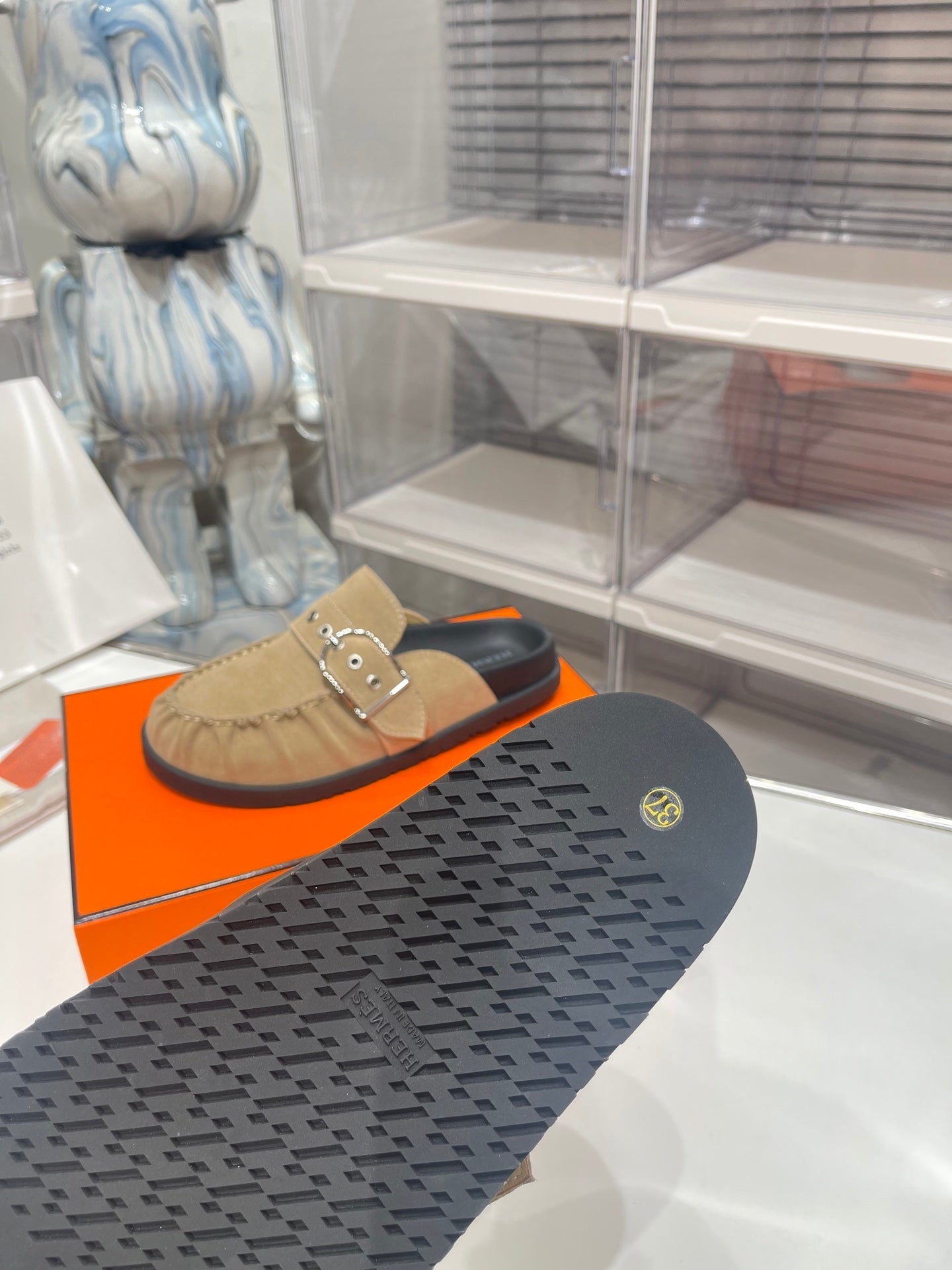 HM Men's Key Mule Beige Suede 573284