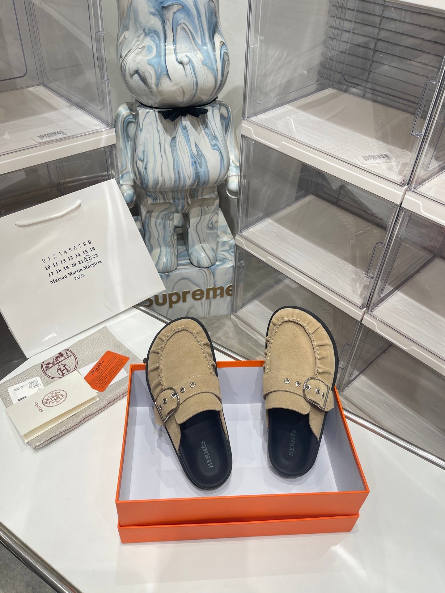 HM Men's Key Mule Beige Suede 573284