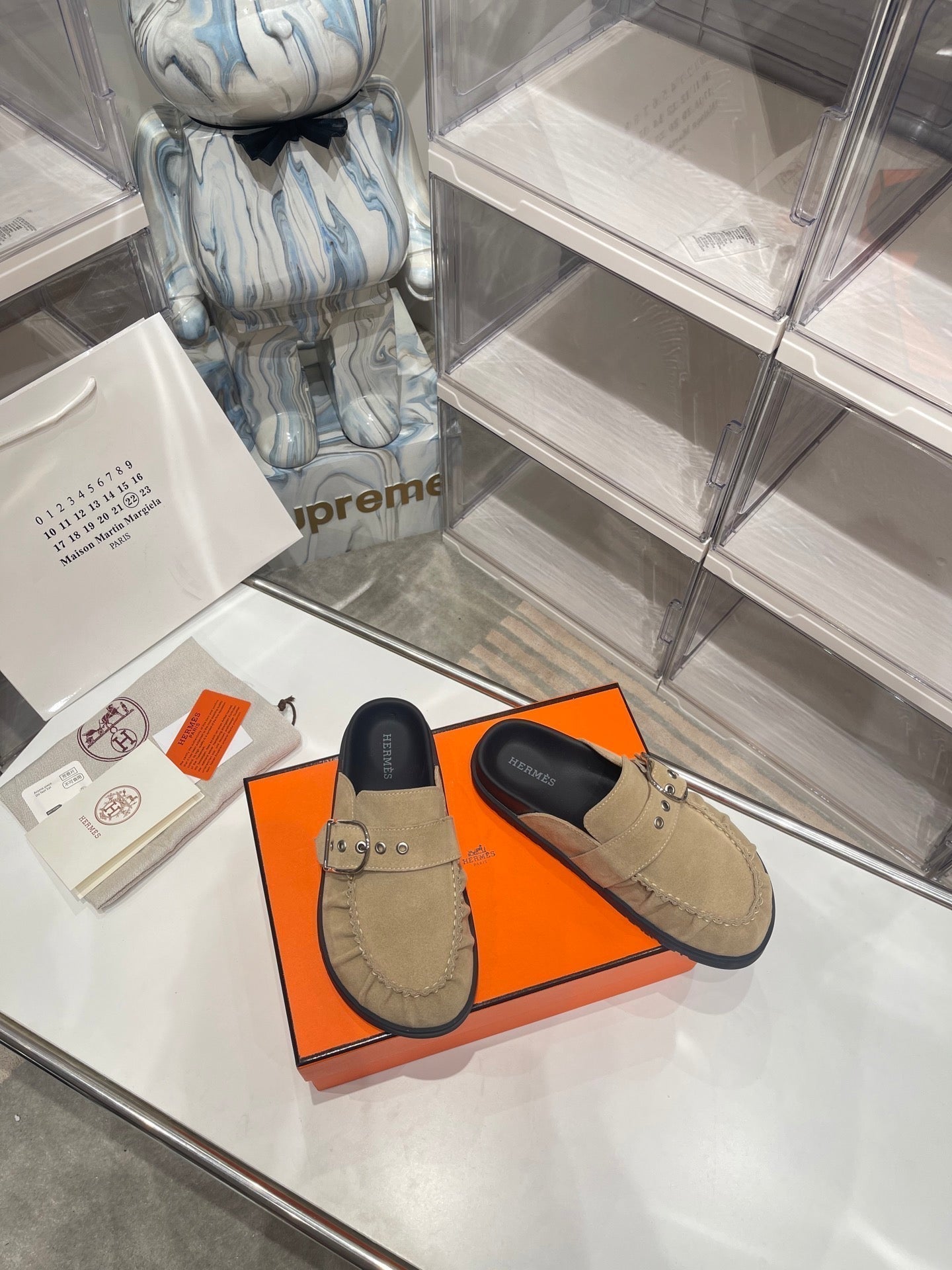 HM Men's Key Mule Beige Suede 573284