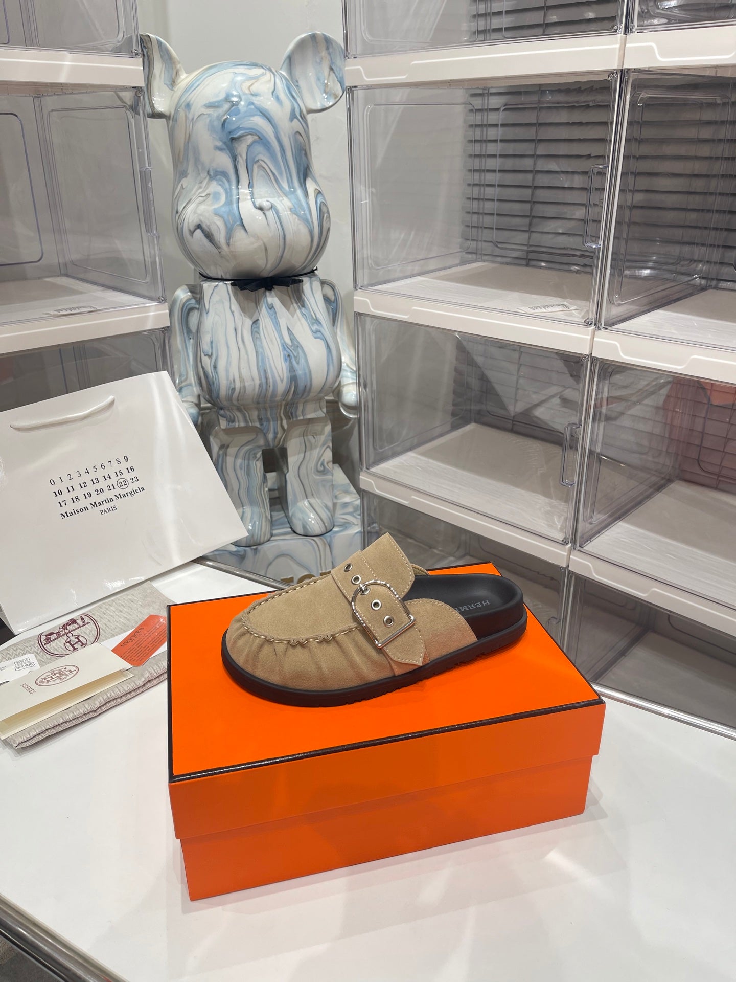 HM Men's Key Mule Beige Suede 573284