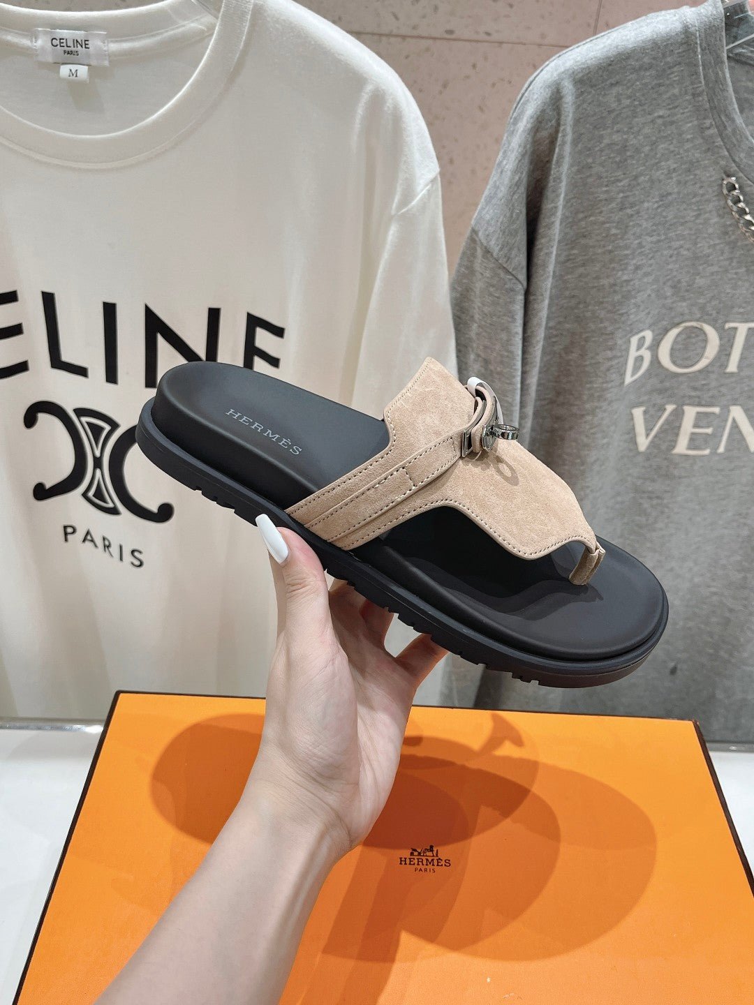 EMPIRE SANDAL BLACK MIX PASTEL PINK SUEDE