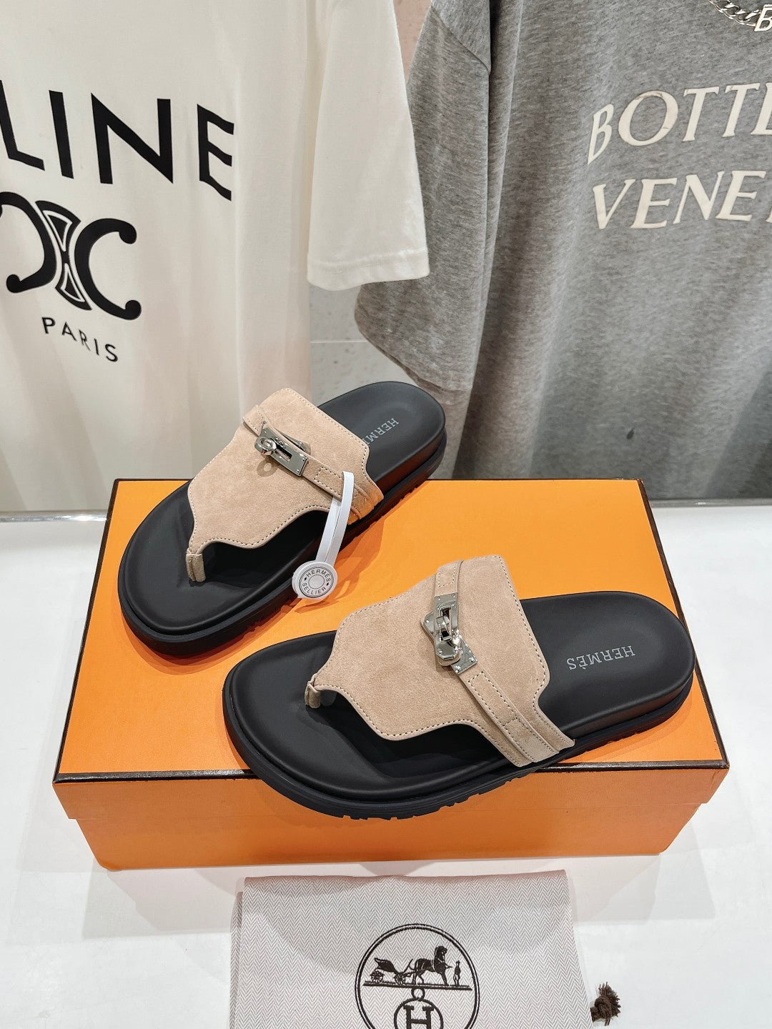 EMPIRE SANDAL BLACK MIX PASTEL PINK SUEDE