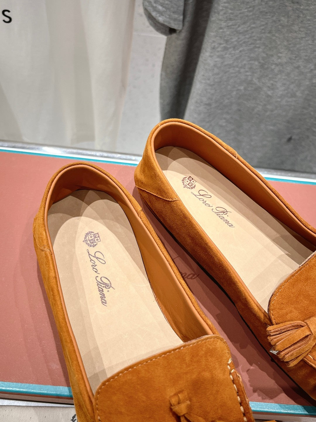 dot sole walk mocassin brown suede