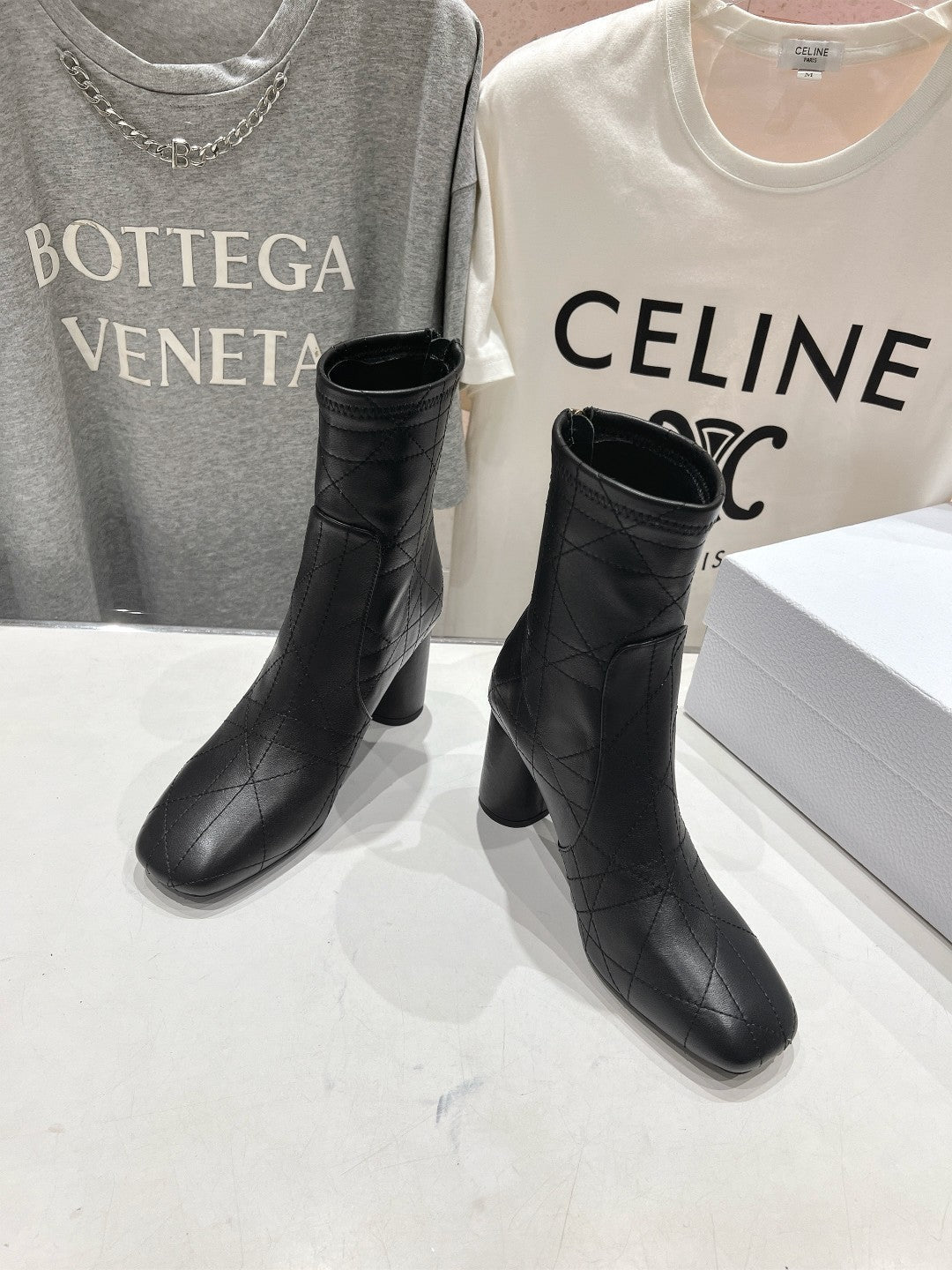 CD Ankle Boots 85mm Black Lambskin