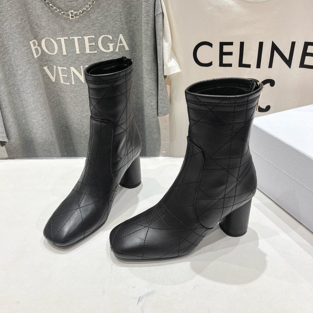 CD Ankle Boots 85mm Black Lambskin