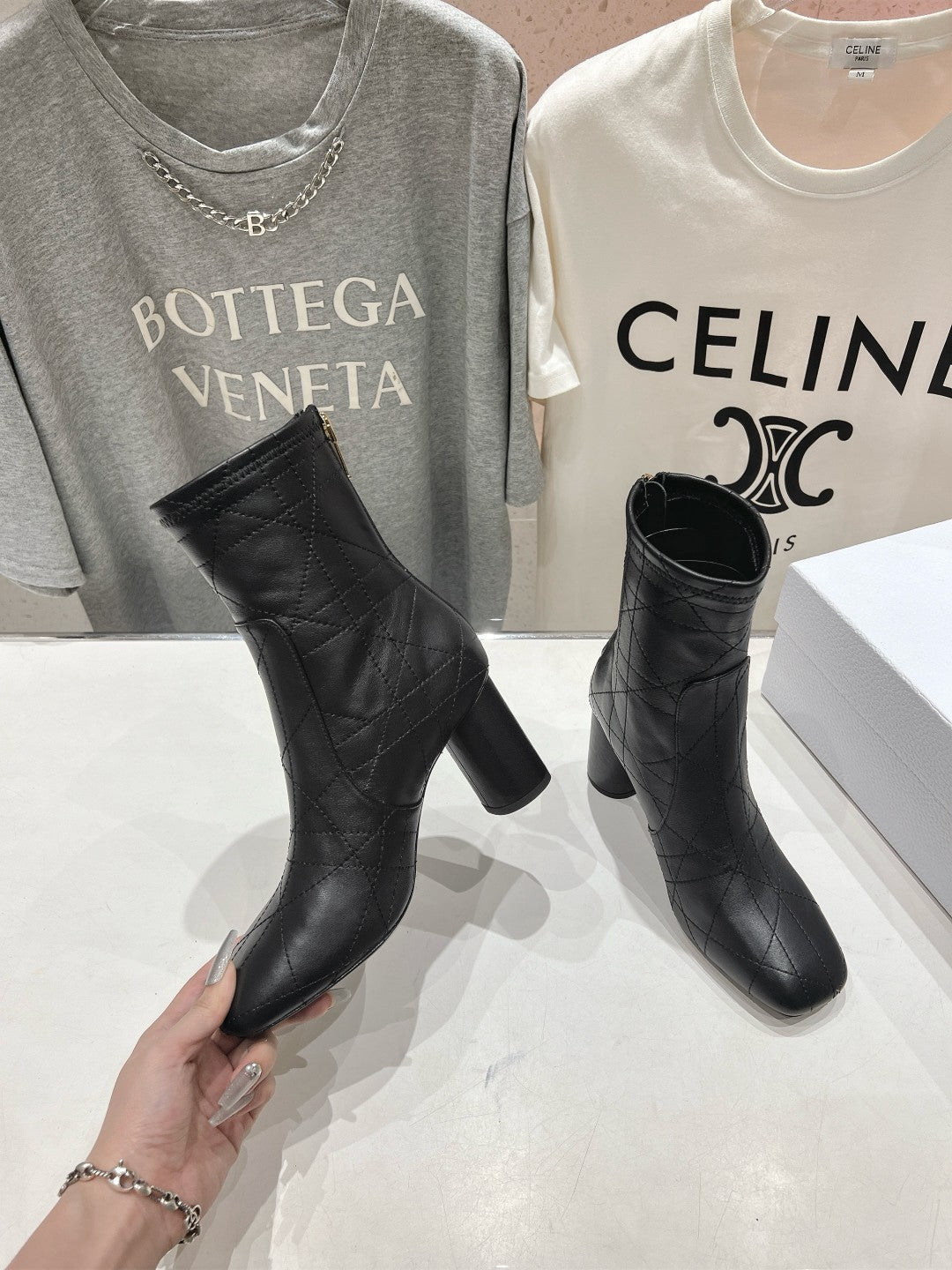 CD Ankle Boots 85mm Black Lambskin