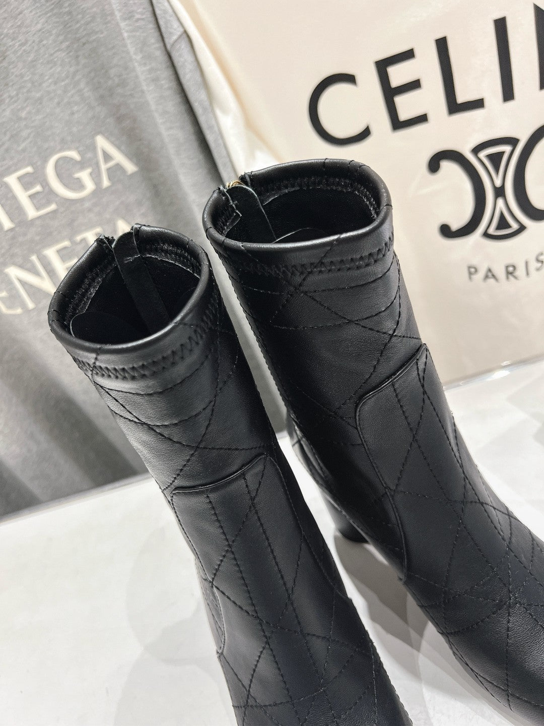 CD Ankle Boots 85mm Black Lambskin