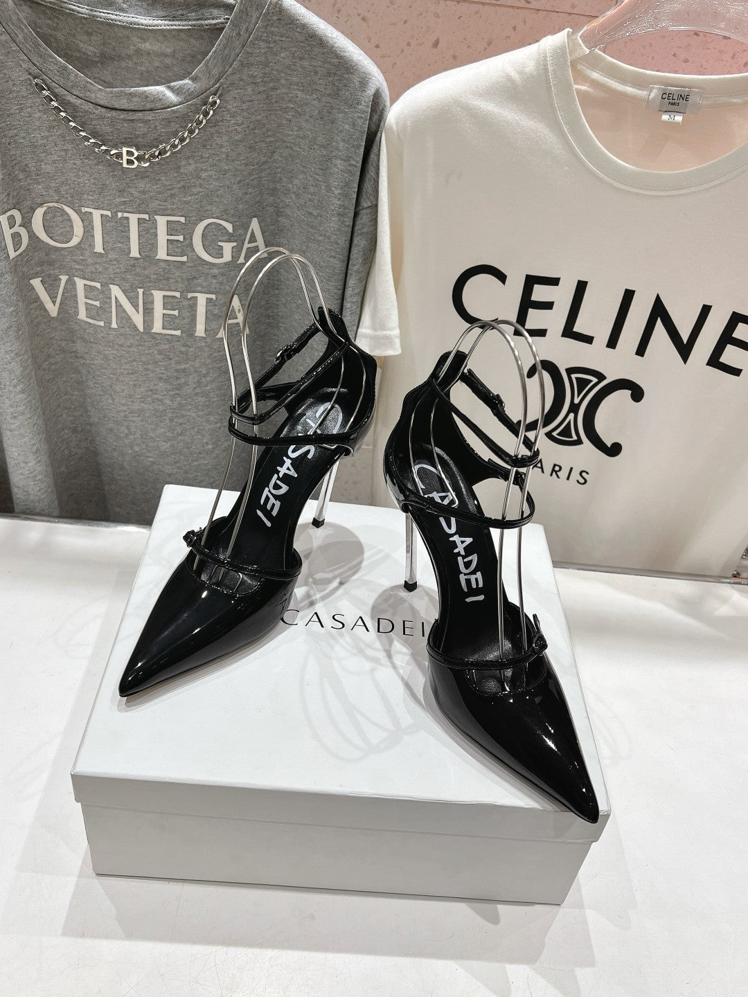 Casadei 25 Slingback 10.5cm Patent Calfskin