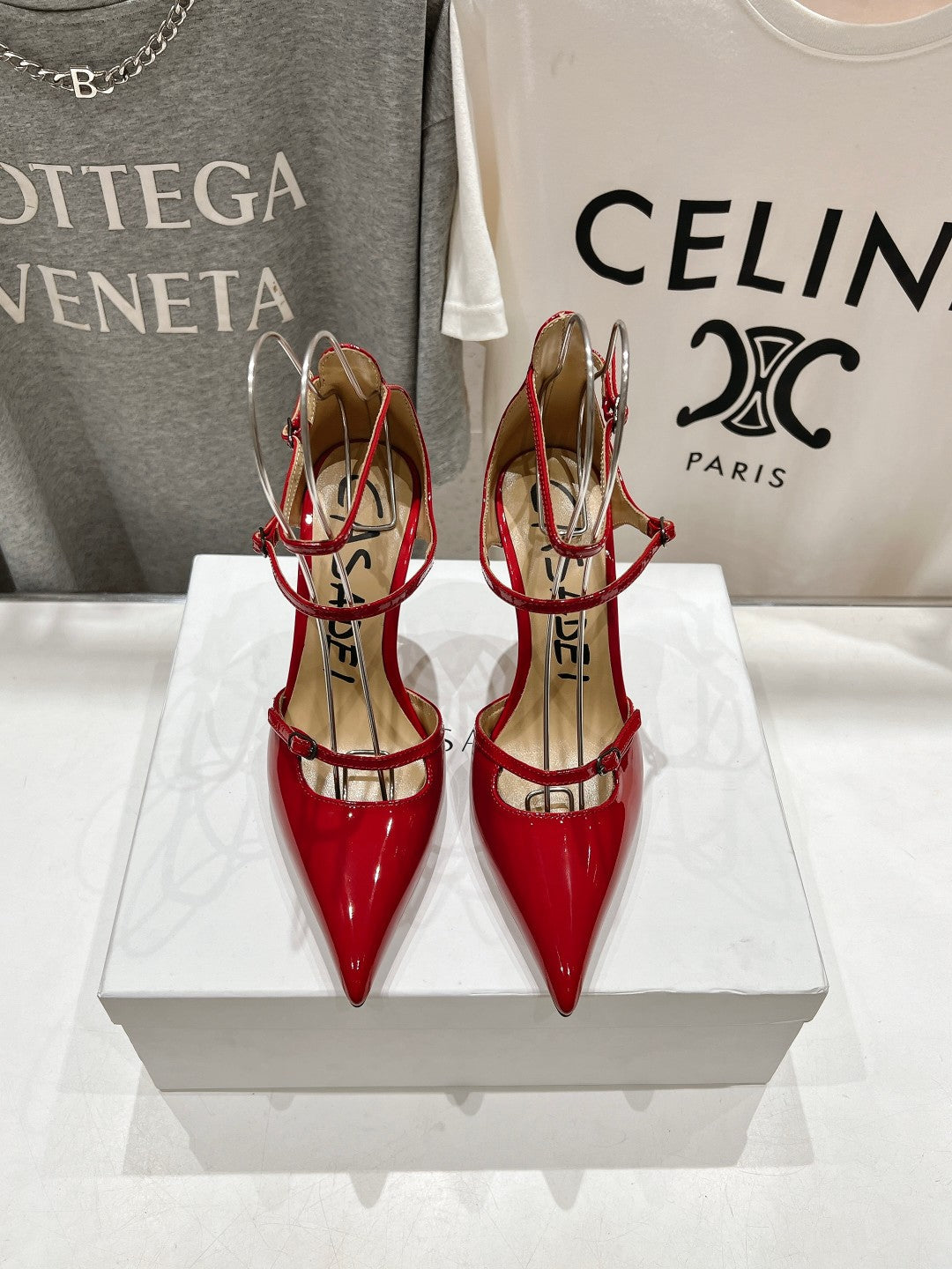 Casadei 25 Slingback 10.5cm Patent Calfskin