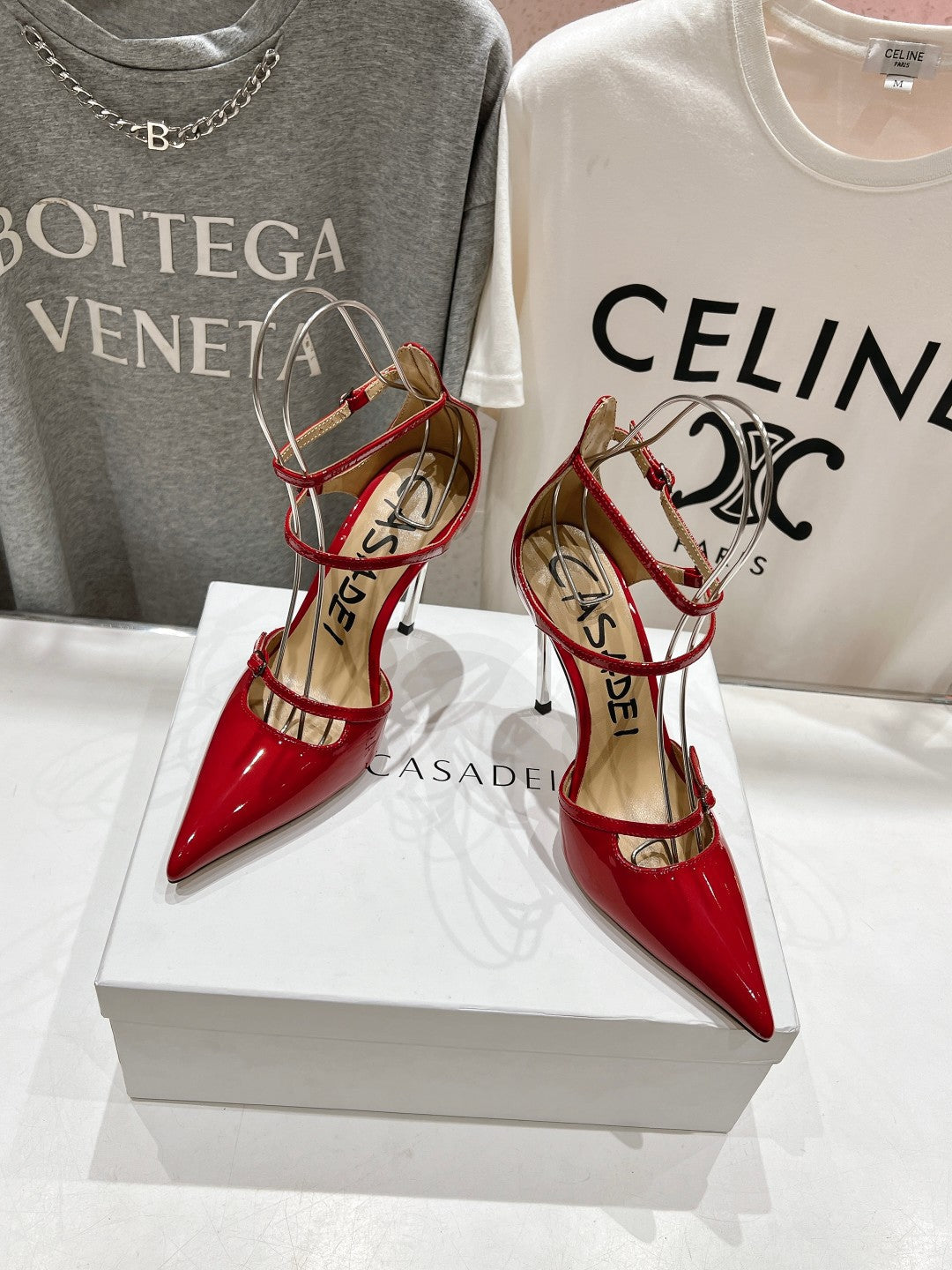 Casadei 25 Slingback 10.5cm Patent Calfskin