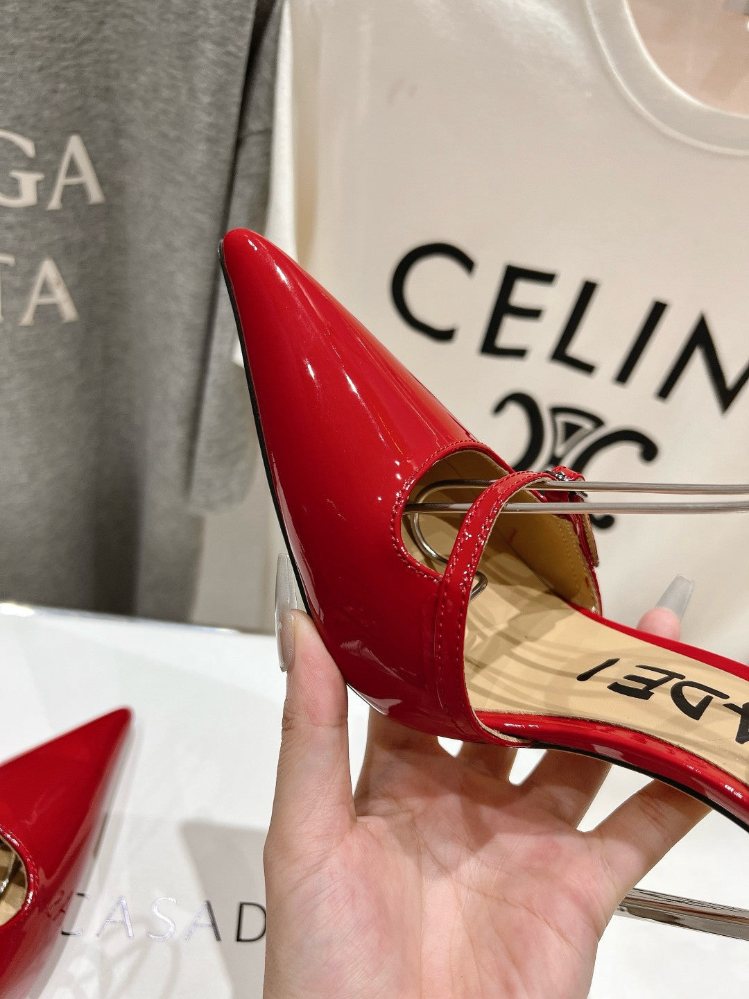 Casadei 25 Slingback 10.5cm Patent Calfskin