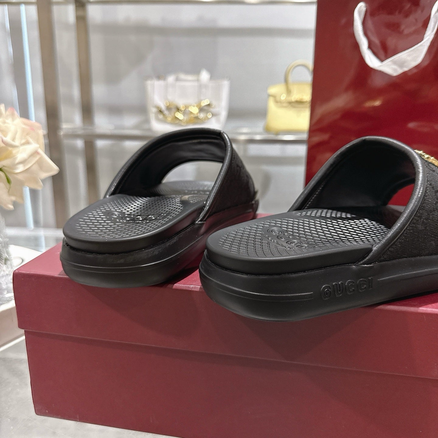 GG Men's 25 Slide Black Canvas Rubber 720569