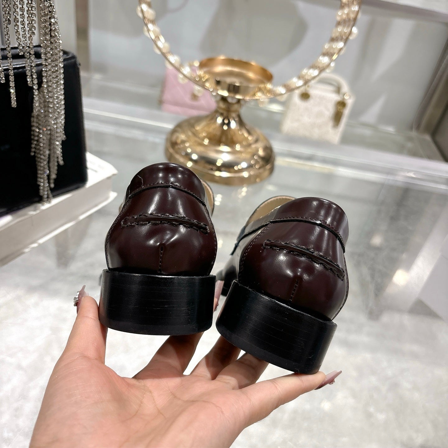 CD 25 Loafers Chocolate Brown Patent Leather 306931