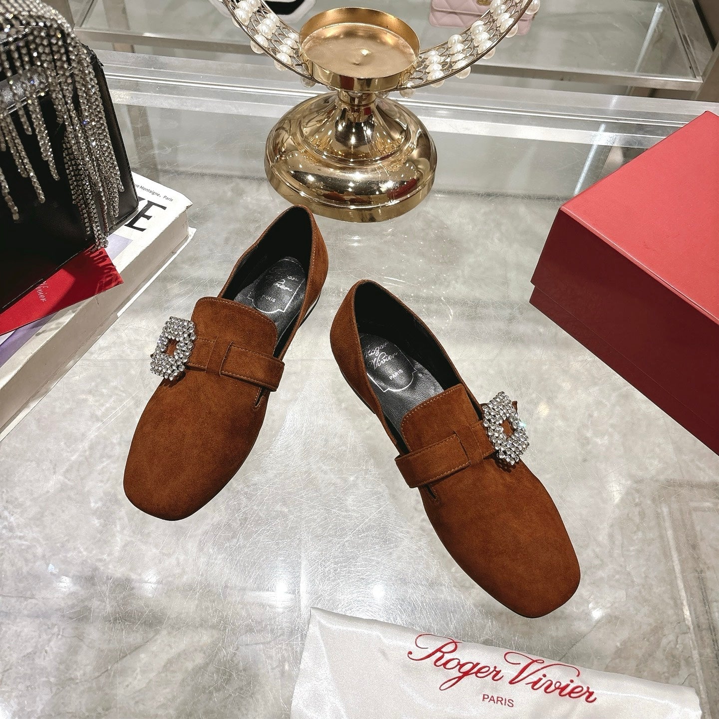 Viv 25 Loafer Dark Brown Cowhide Lambskin 317470