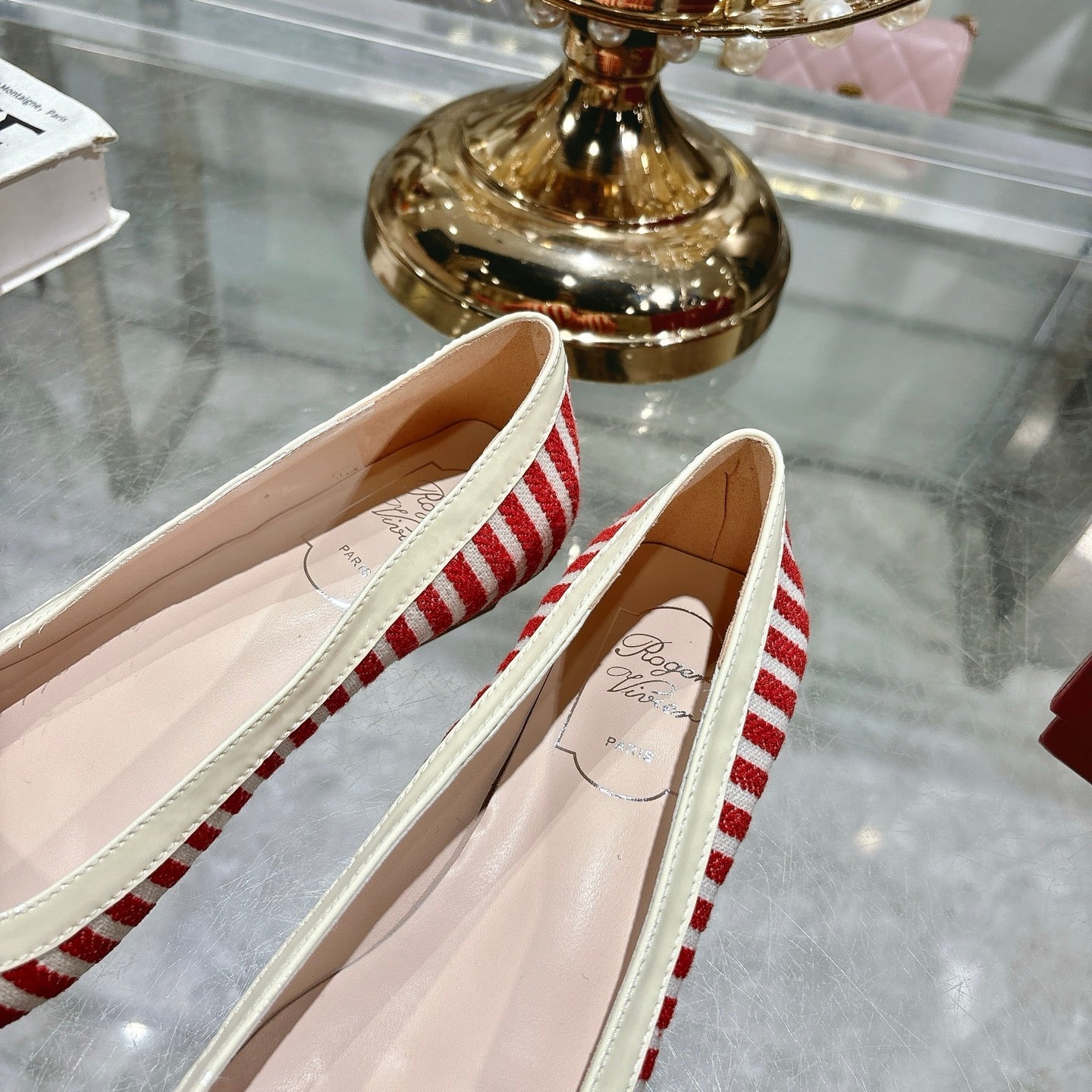 Viv 25 Pumps 2.5cm Red Floral Fabric Leather 355492