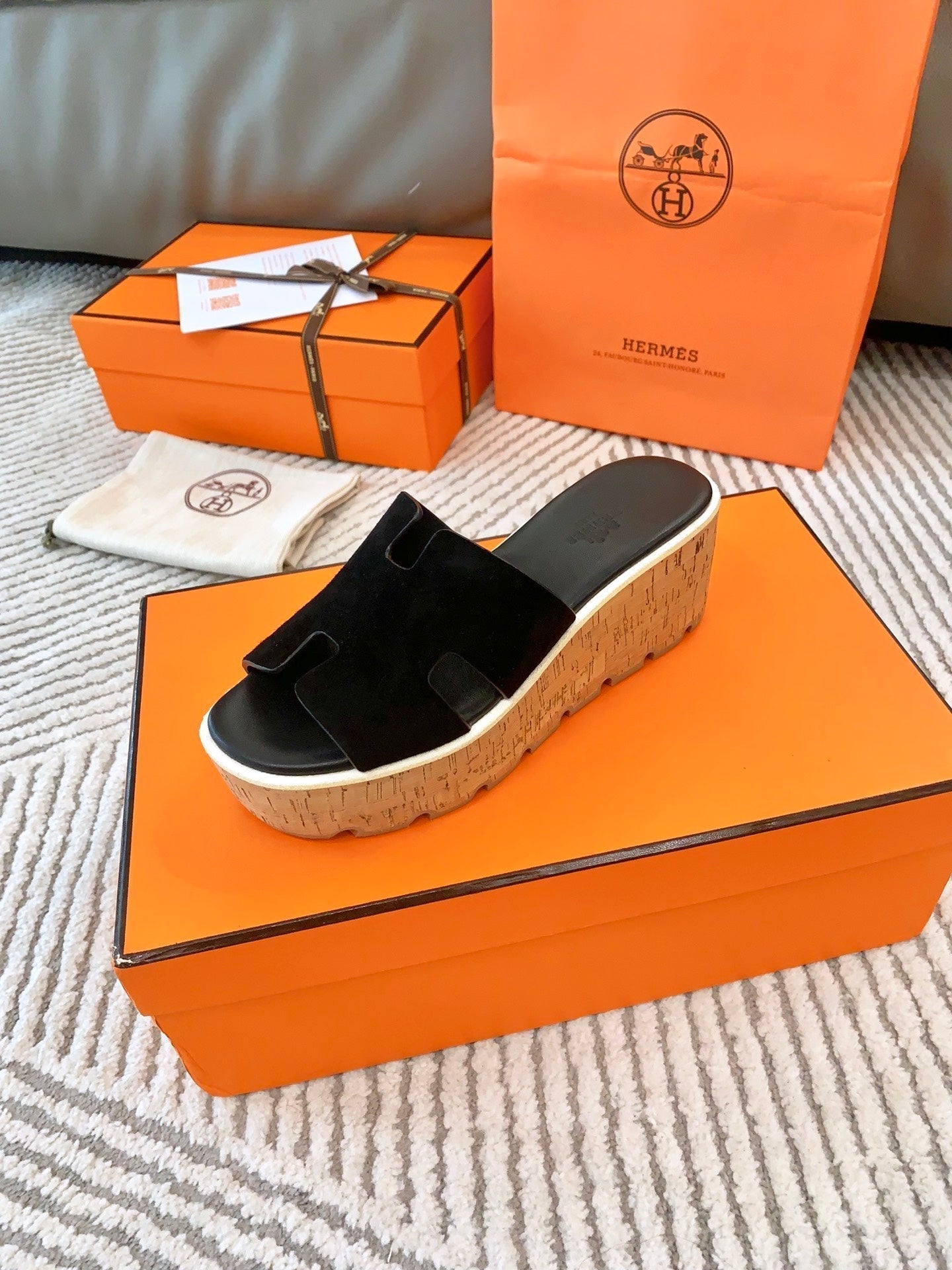 EZE 65 SANDAL BLACK SUEDE