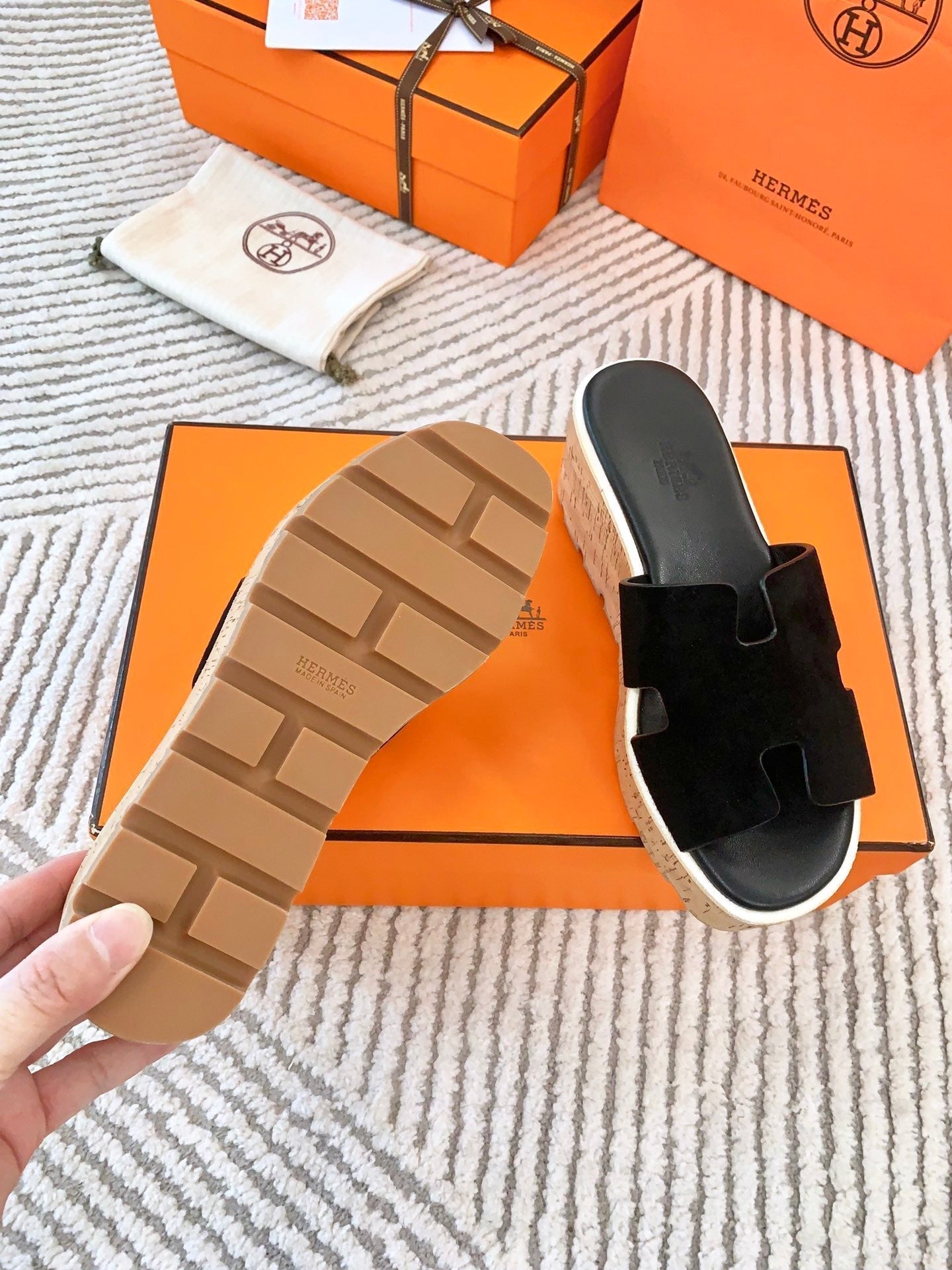 EZE 65 SANDAL BLACK SUEDE