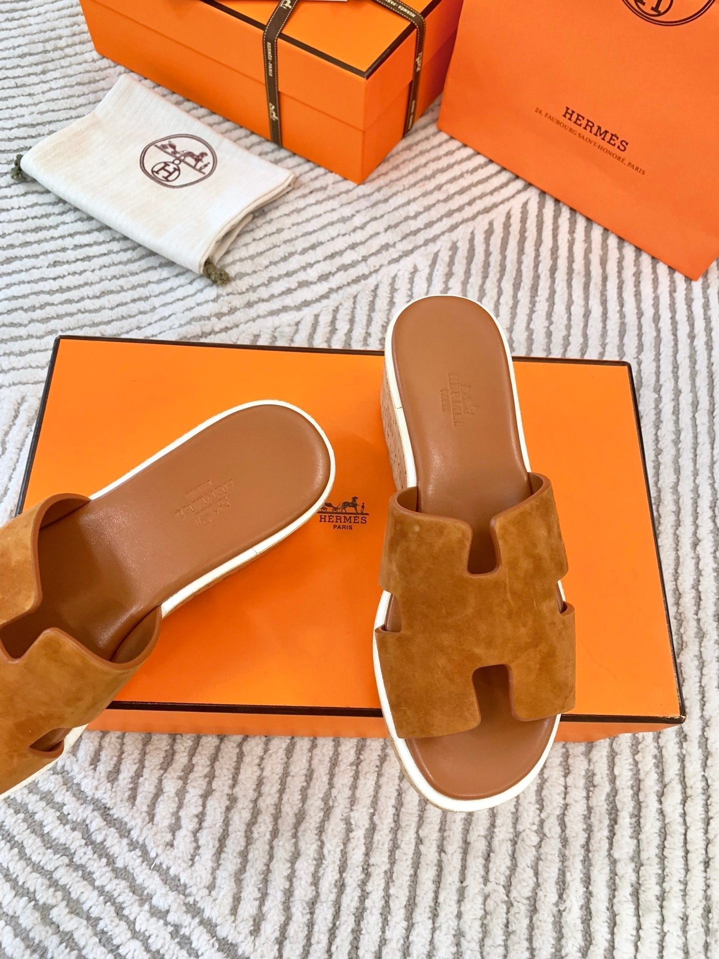 EZE 65 SANDAL BRIGHT BROWN SUEDE