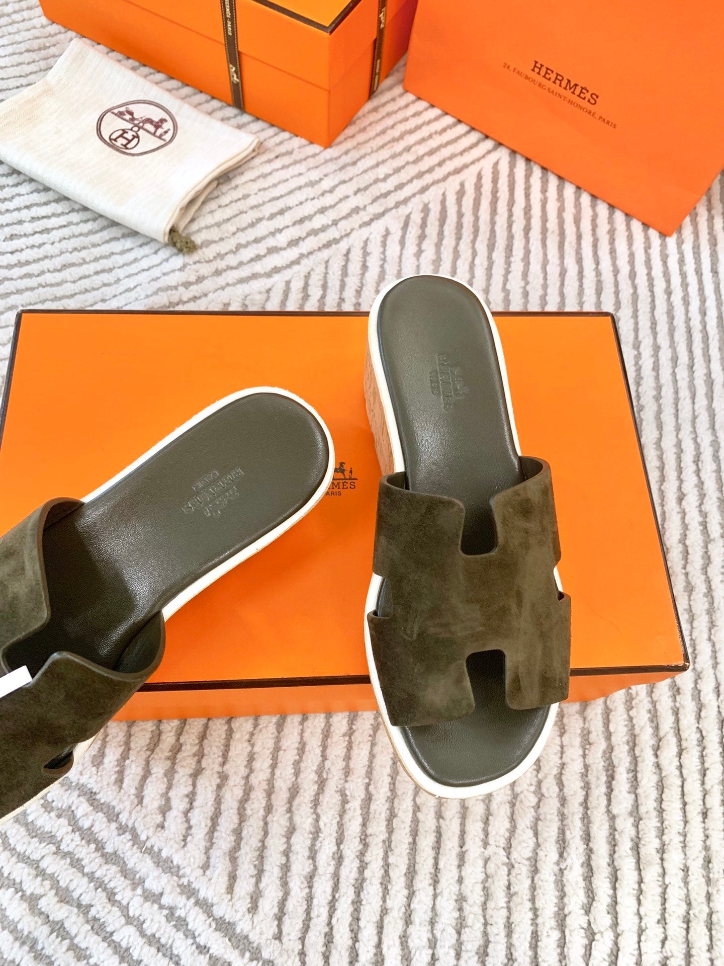 EZE 65 SANDAL ARMY SUEDE