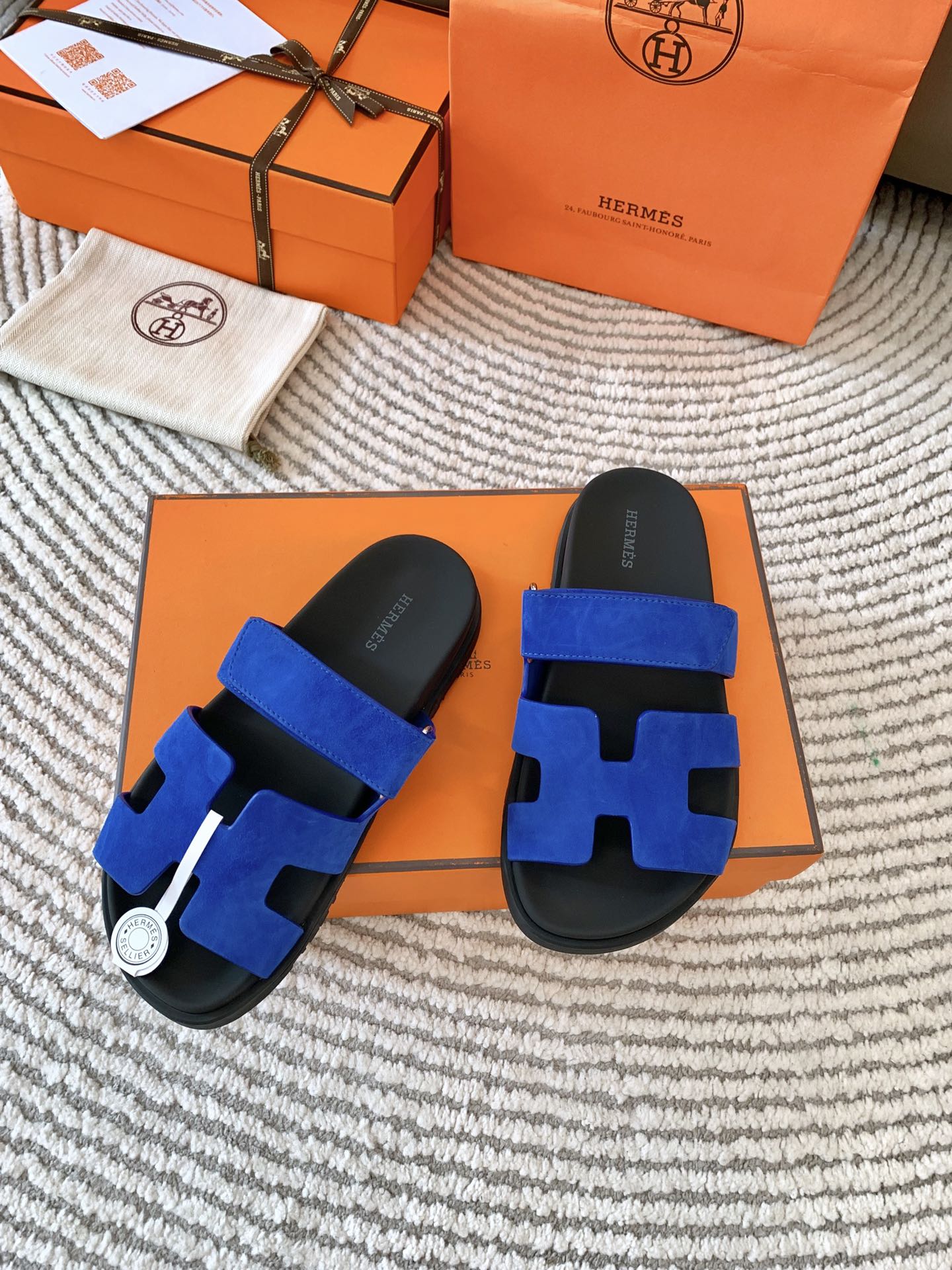 HM Chypre Sandal Blue Suede  963543