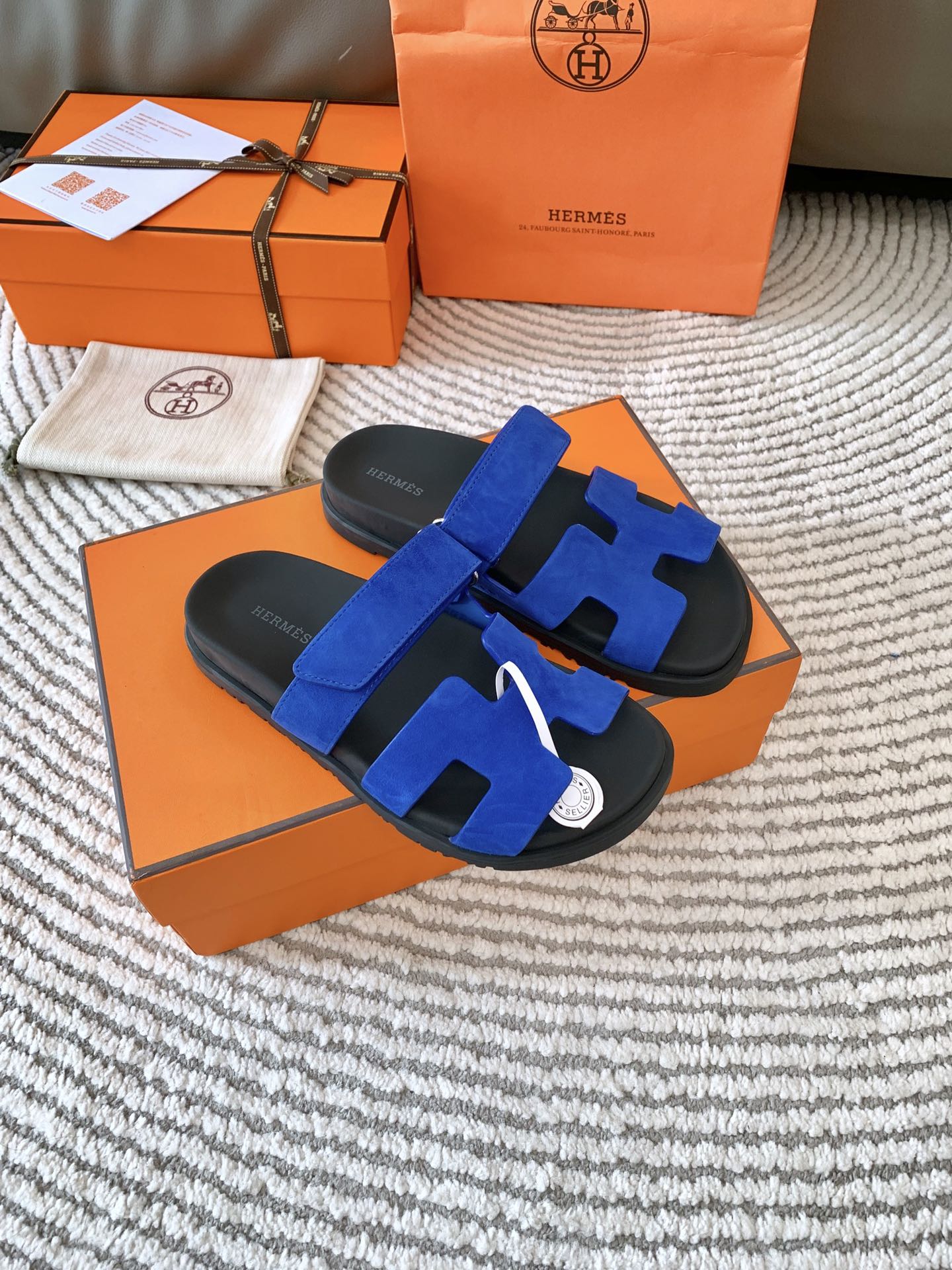 HM Chypre Sandal Blue Suede  963543