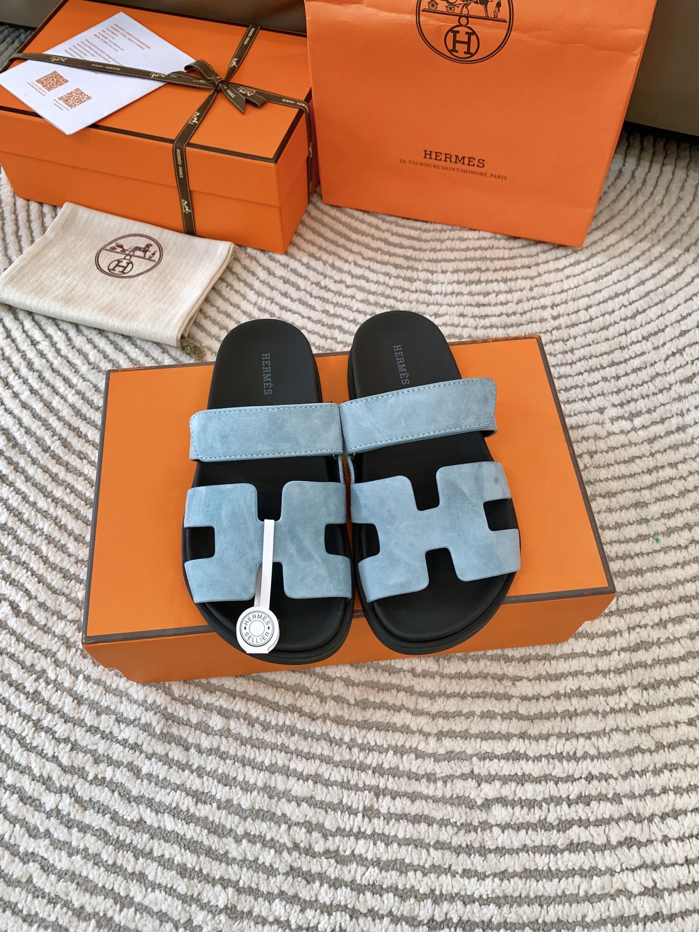 HM Chypre Sandal Cloud Blue Suede 963545