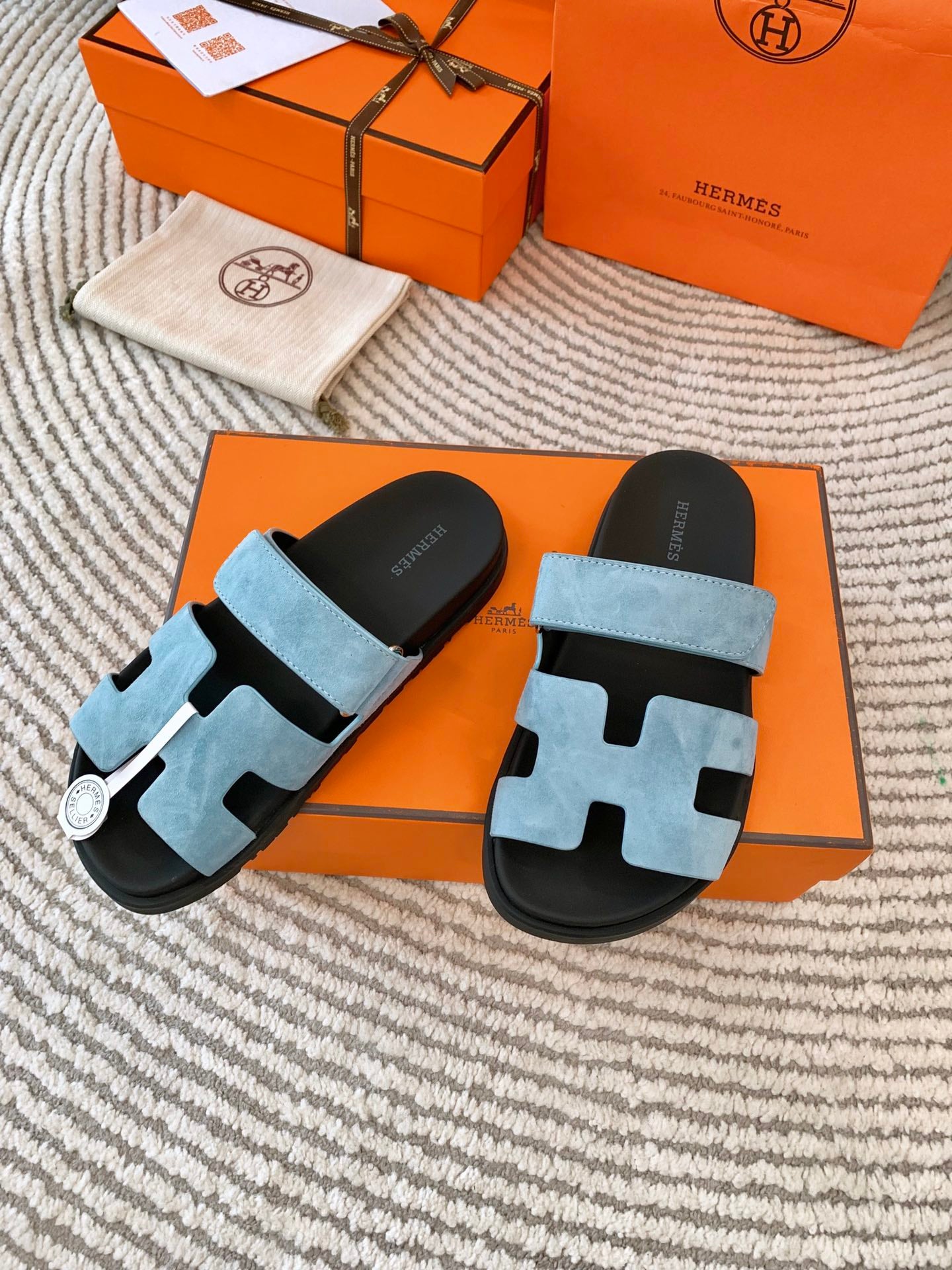 HM Chypre Sandal Cloud Blue Suede 963545