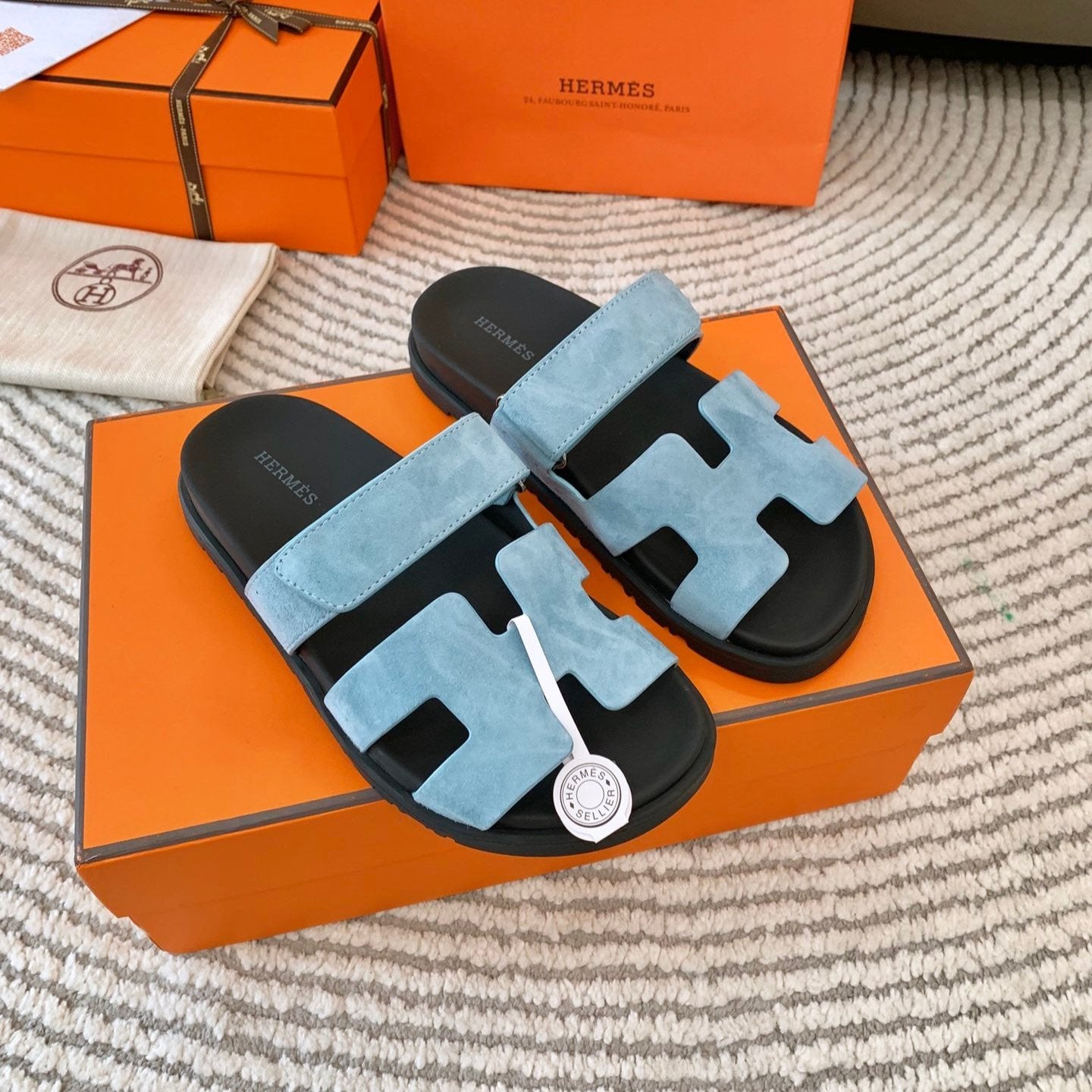 HM Chypre Sandal Cloud Blue Suede 963545