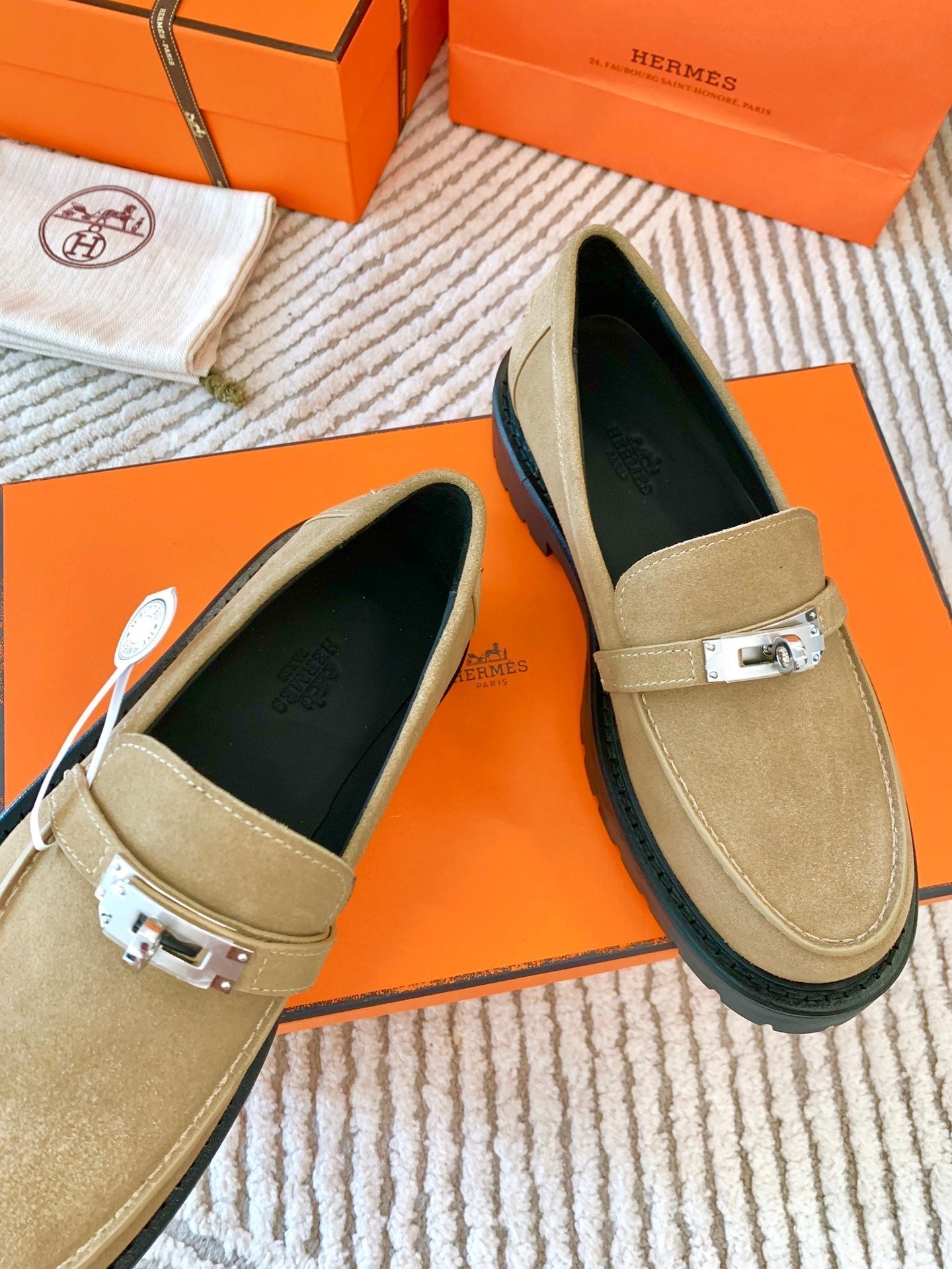 HM Icone Loafer Light Brown Suede 963172