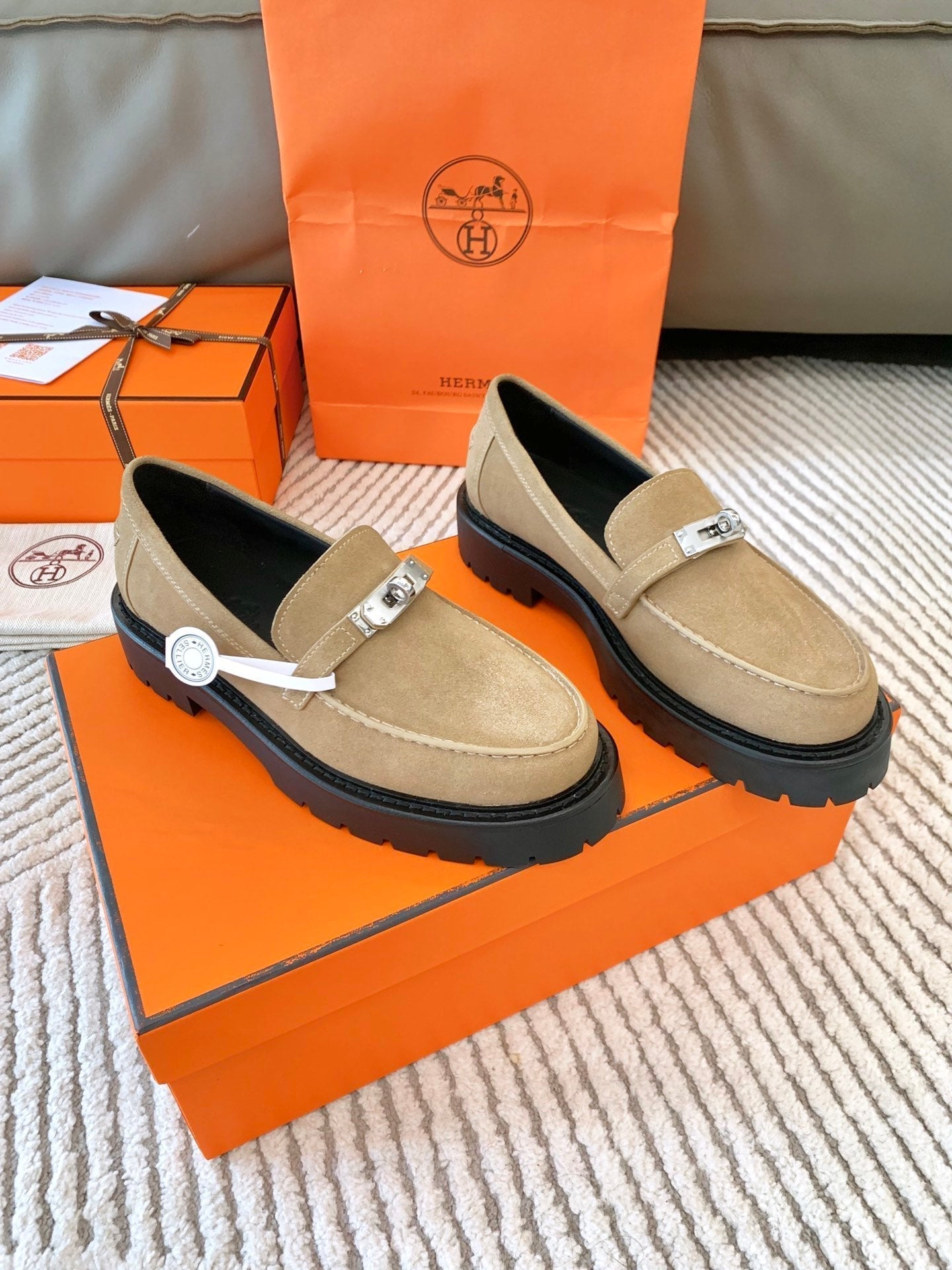 HM Icone Loafer Light Brown Suede 963172