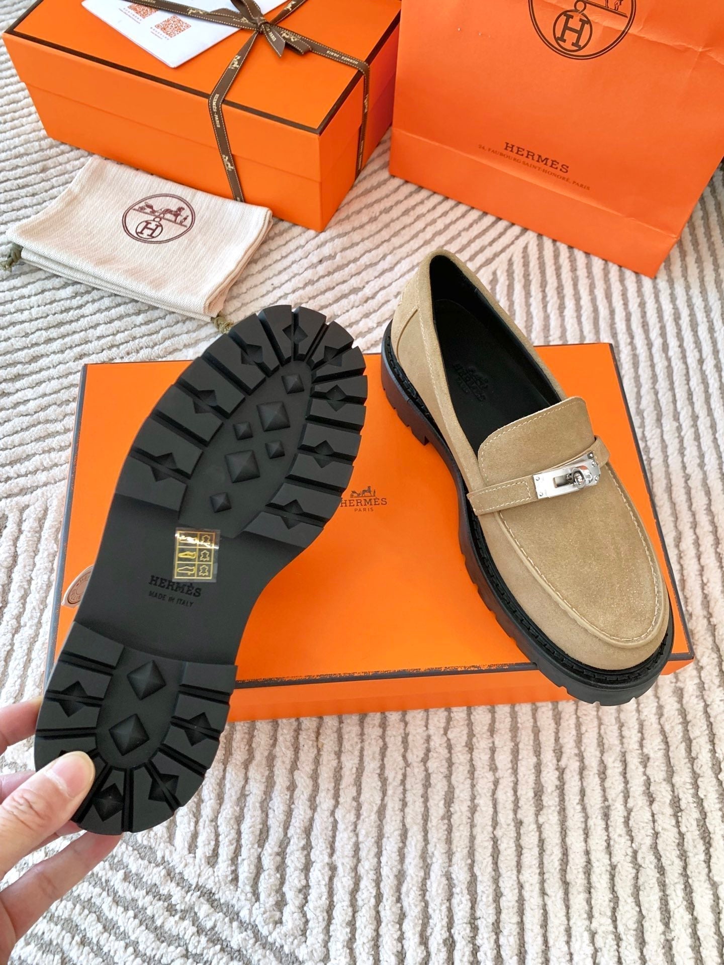 HM Icone Loafer Light Brown Suede 963172