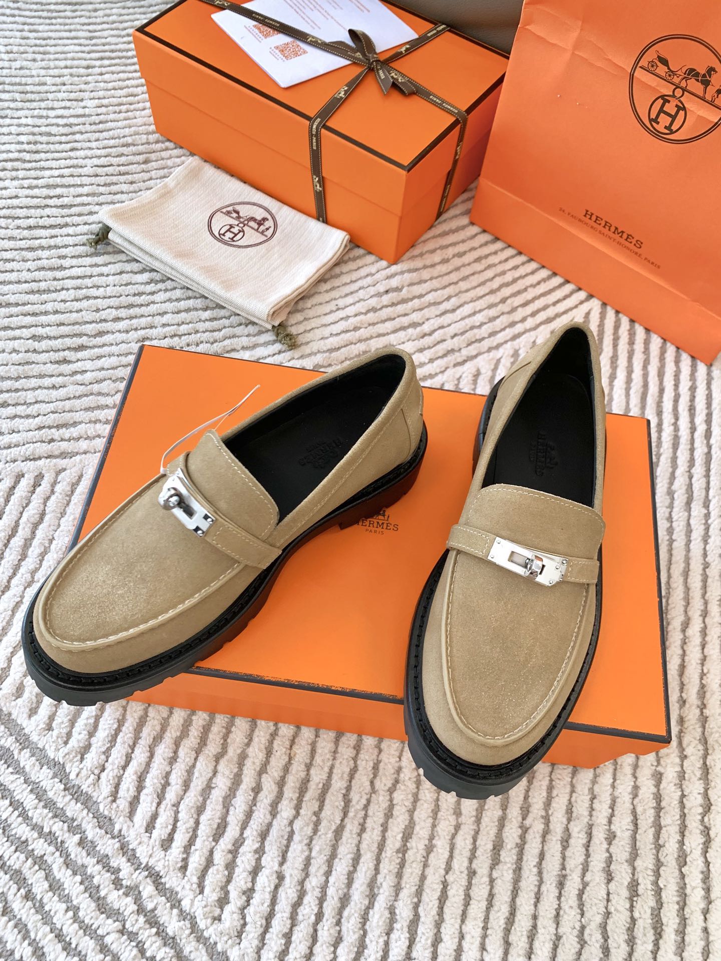 HM Icone Loafer Light Brown Suede 963172