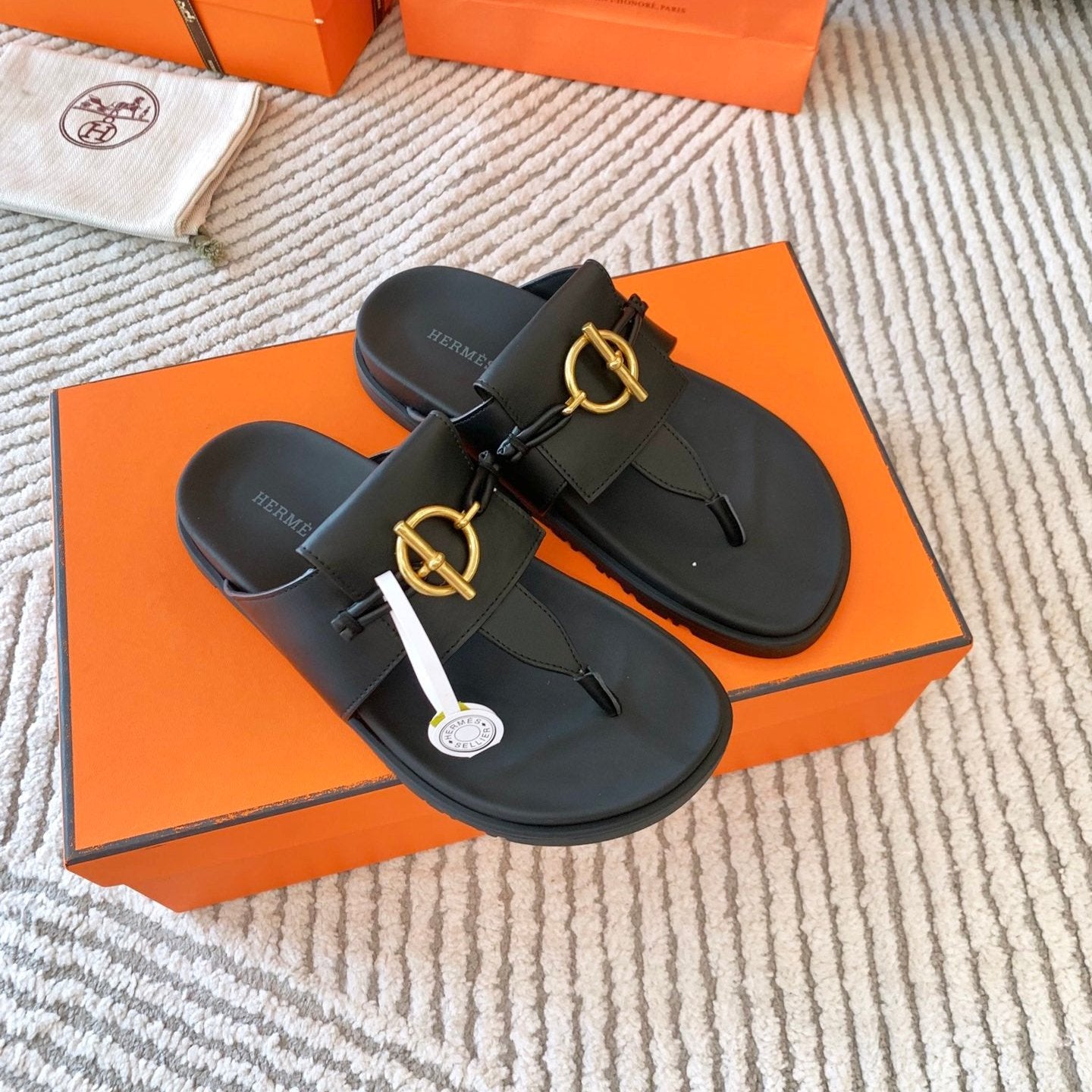 HM Joyce Sandal Black Lambskin 963499