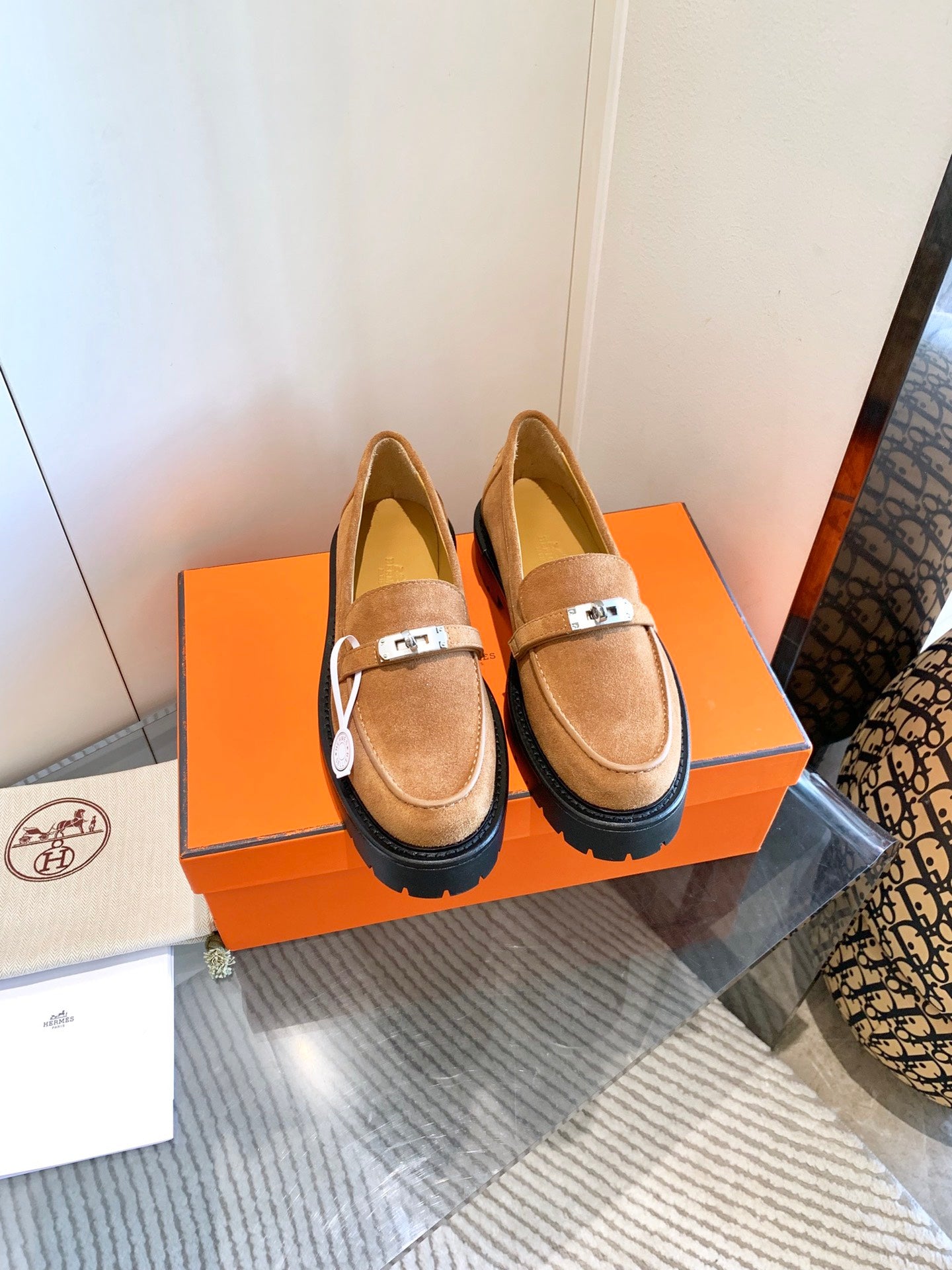 HM Icone Loafer Caramel Suede  963168