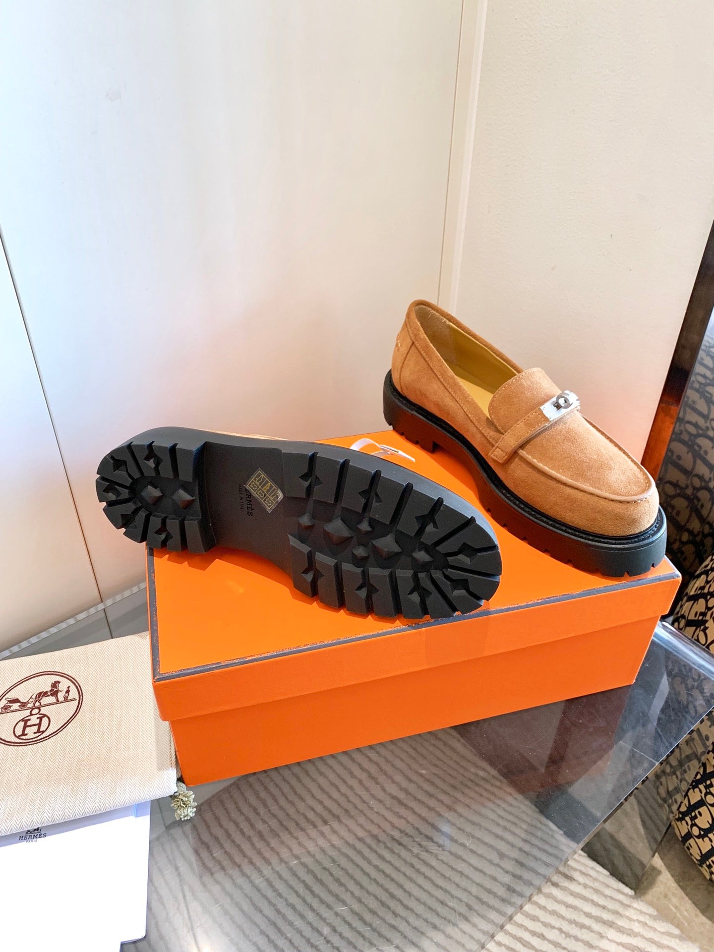 HM Icone Loafer Caramel Suede  963168