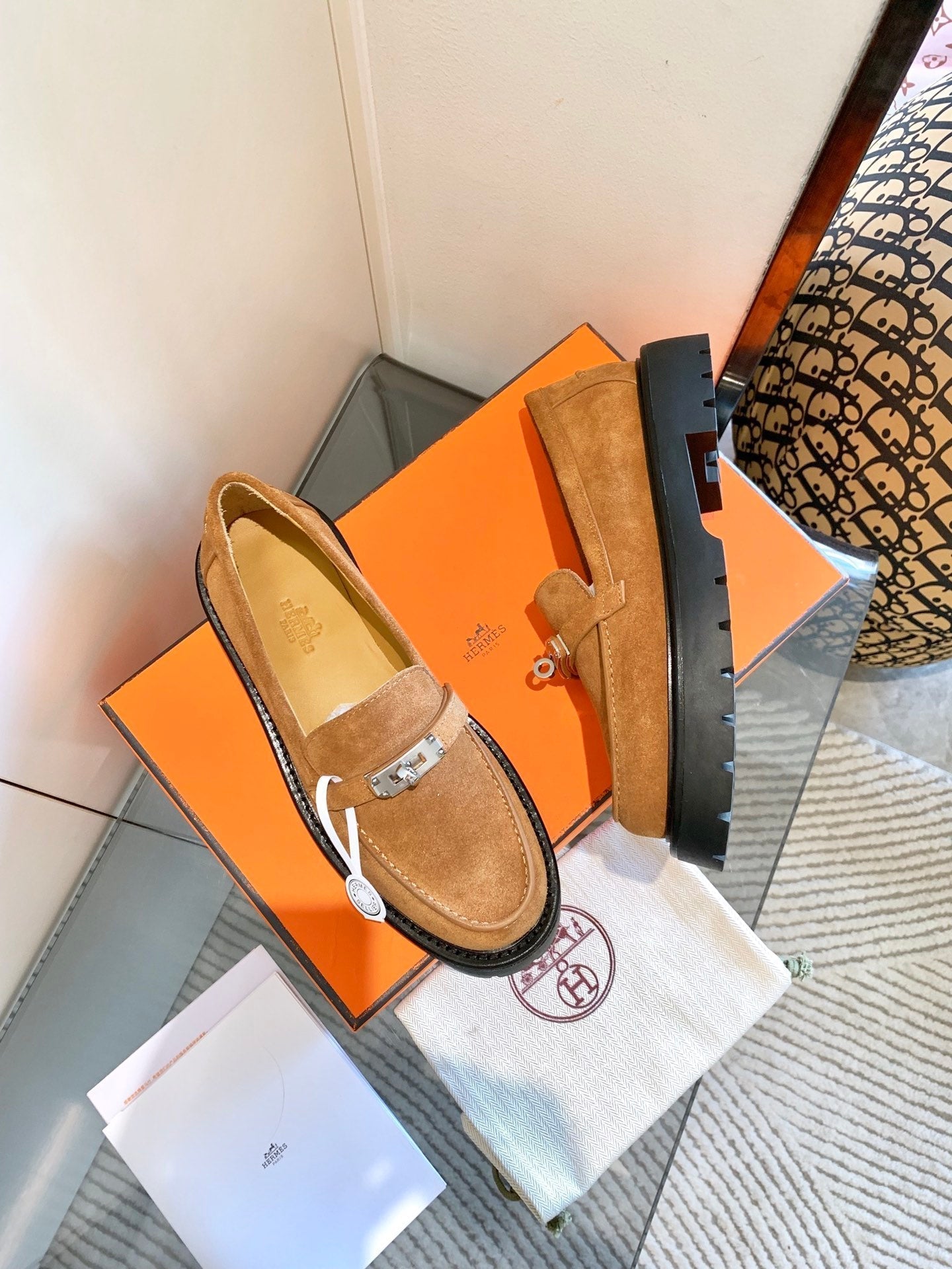 HM Icone Loafer Caramel Suede  963168