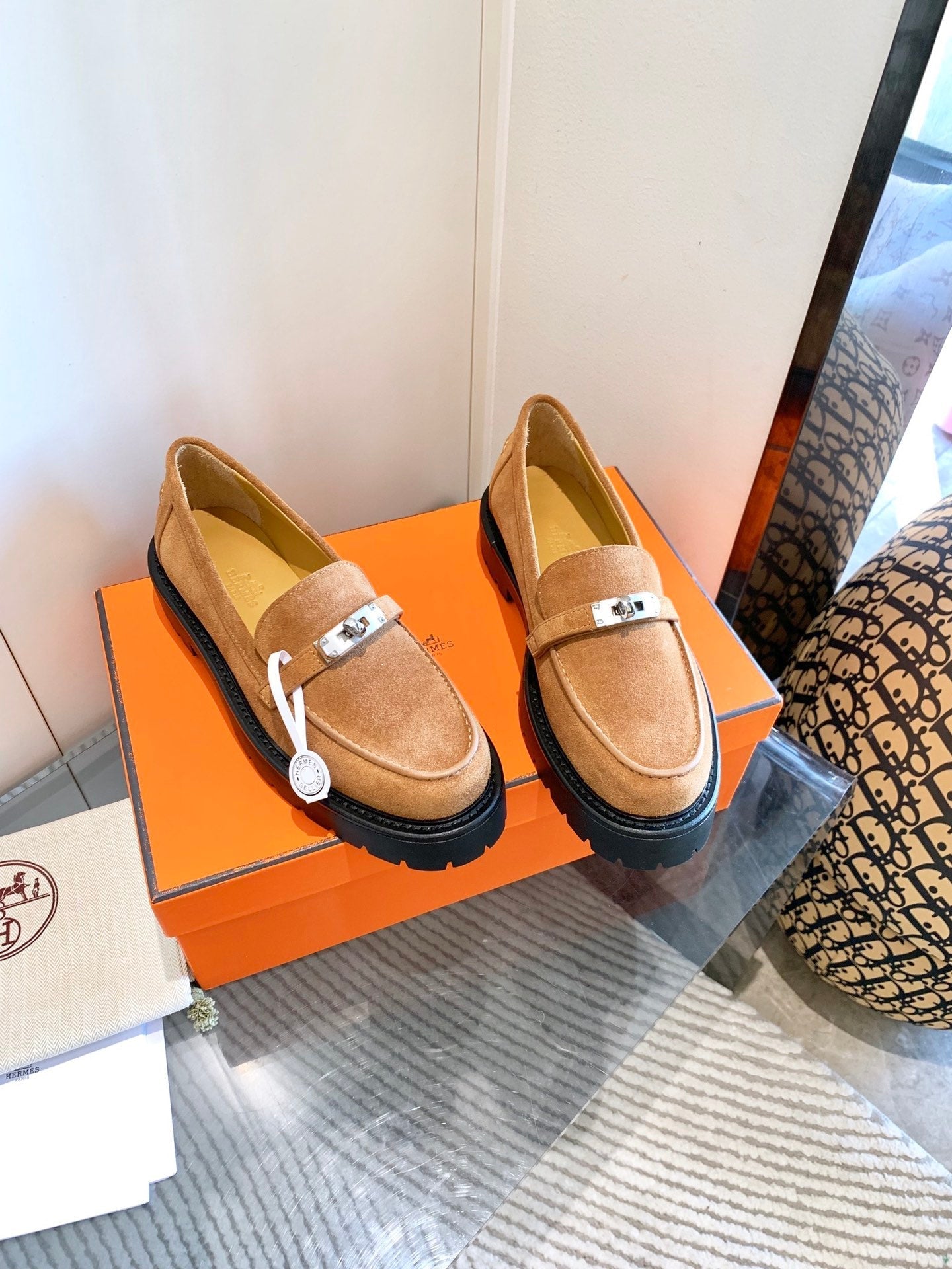 HM Icone Loafer Caramel Suede  963168