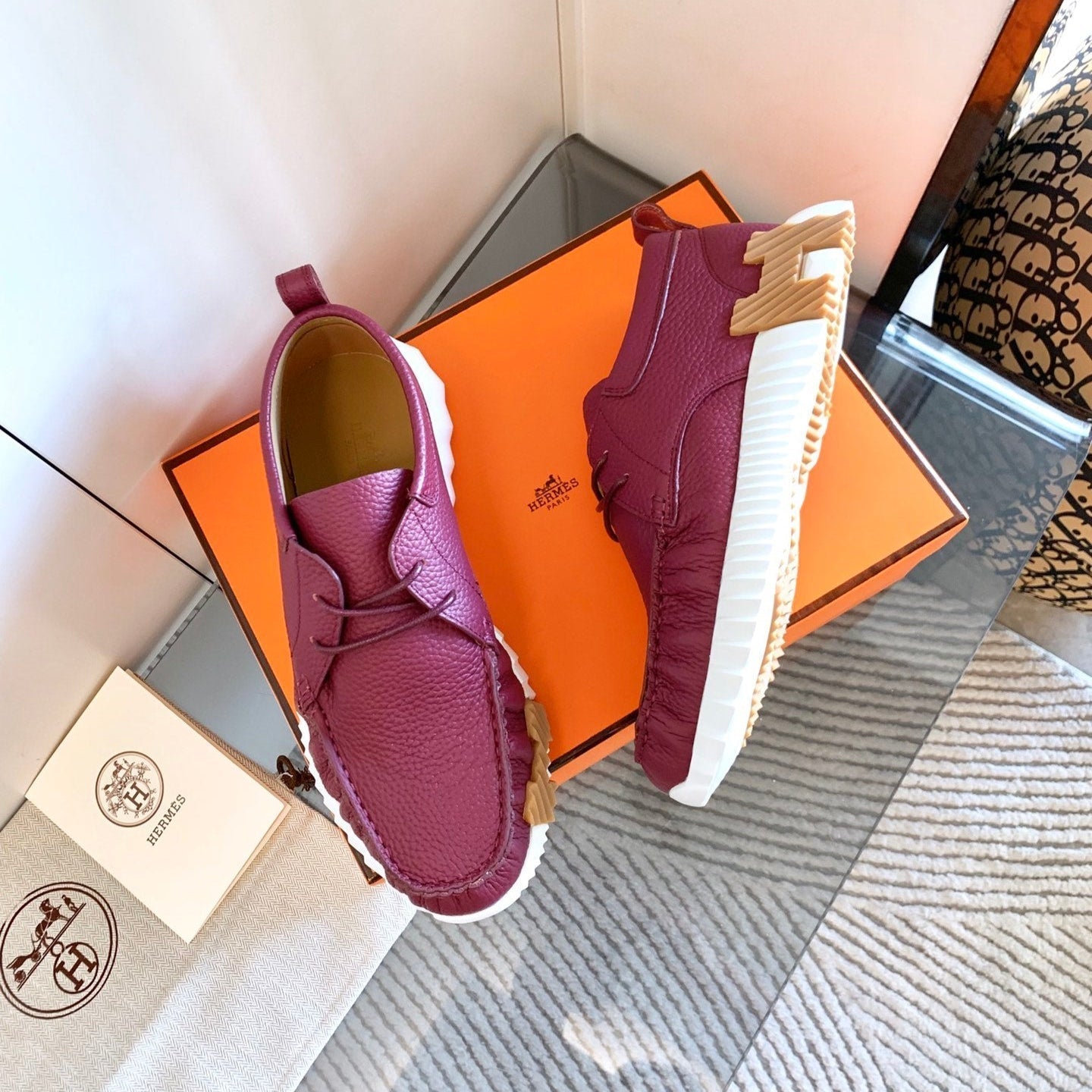 HM Increase Sneaker In Old Mauve Cowhide 993285